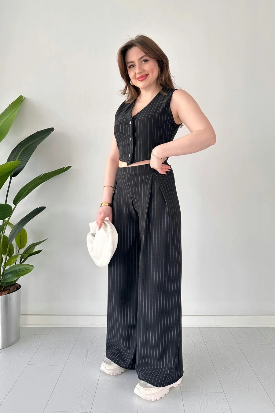 Pileli Pantolon Yelek