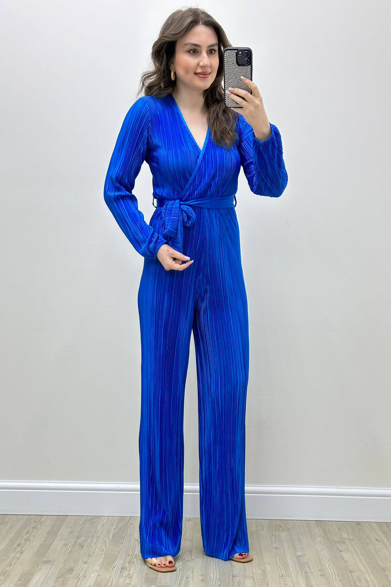 Krinkıl Tulum Saks Mavi