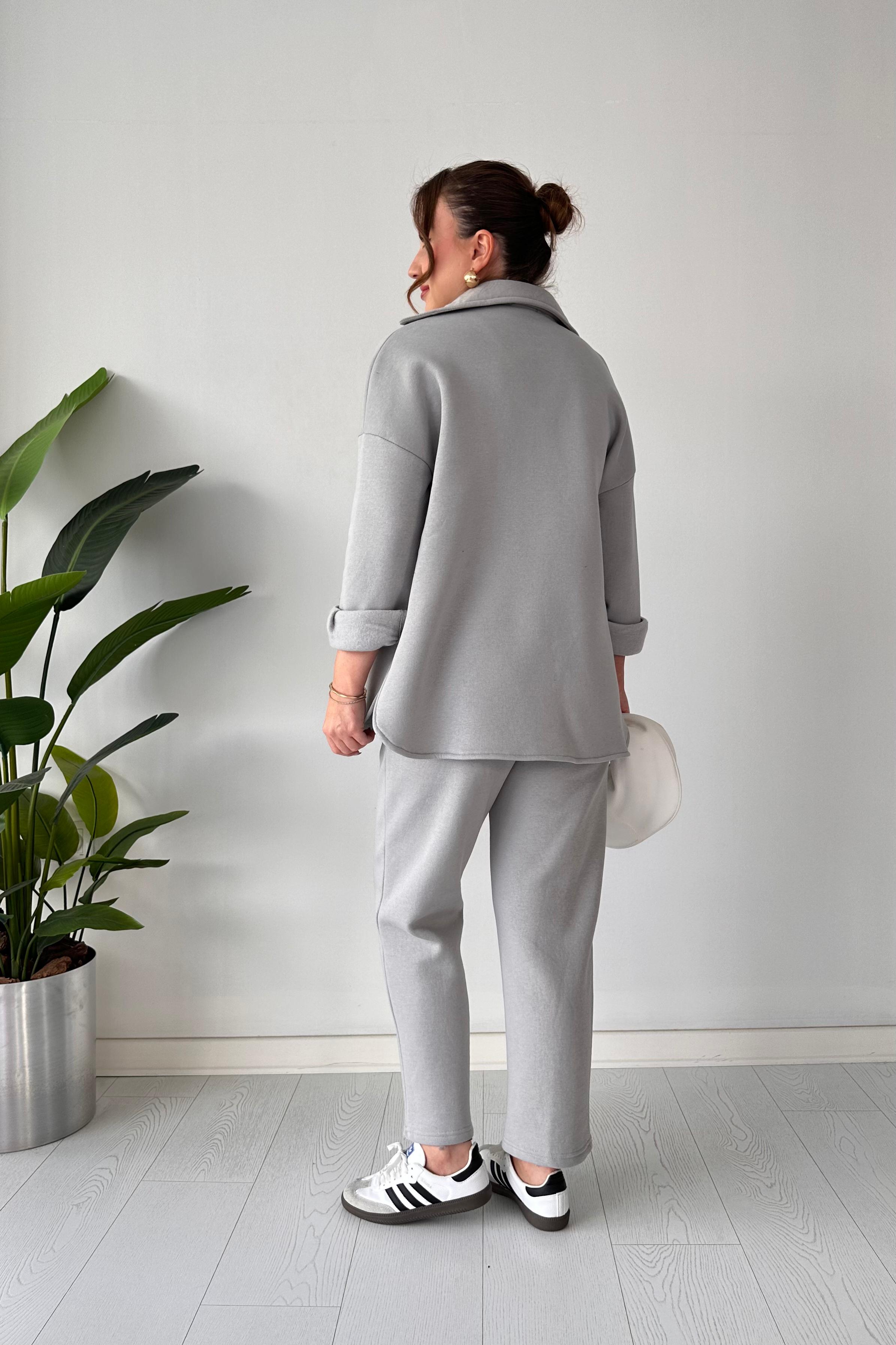 Polarlı Gömlekli İkili Takım