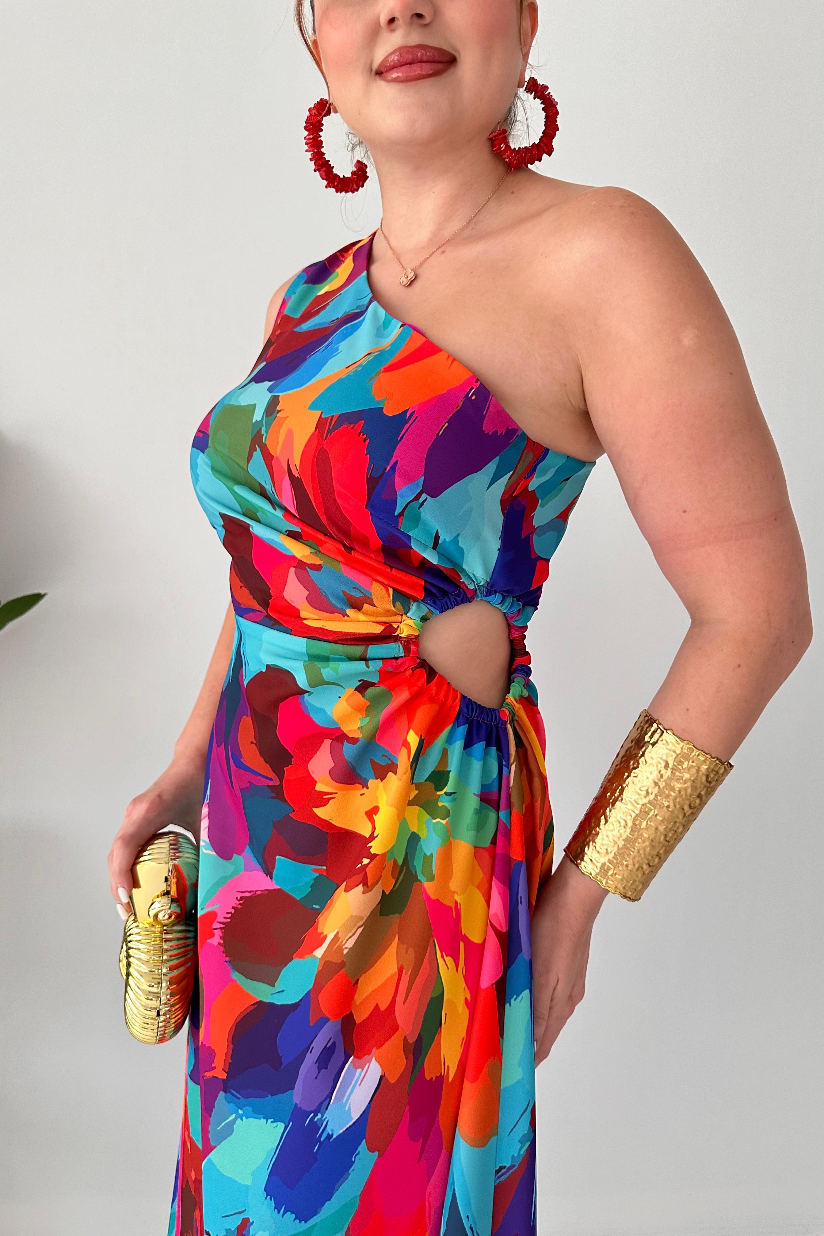 Tasarım Gökkuşağı Elbise