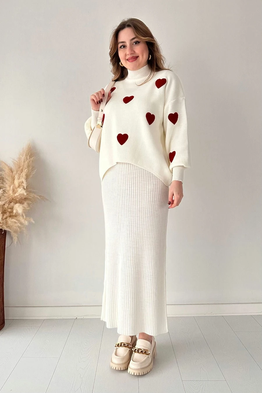 Kalp Kazak Elbise Takım