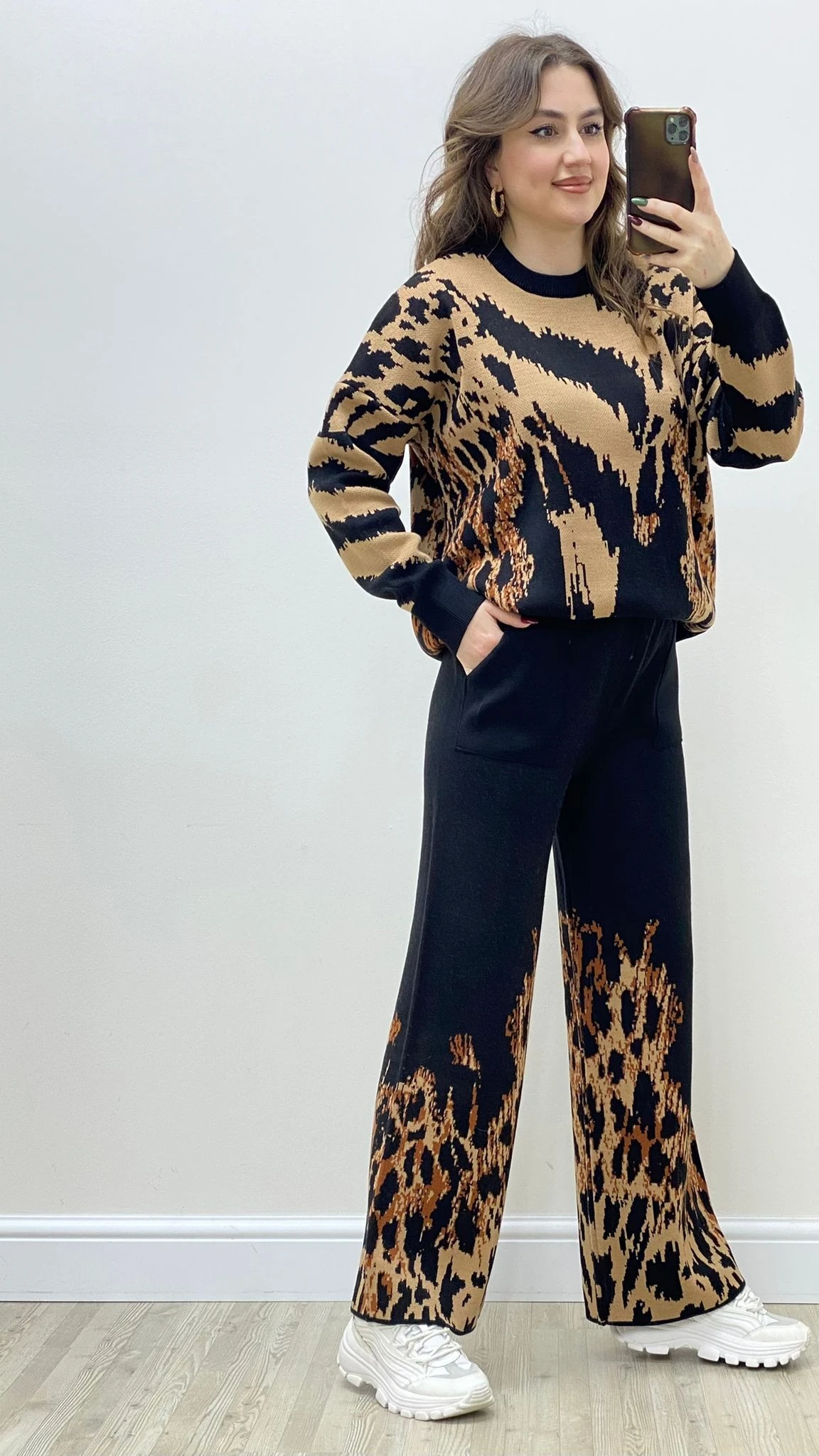 Tasarım İkili Triko Takım Siyah