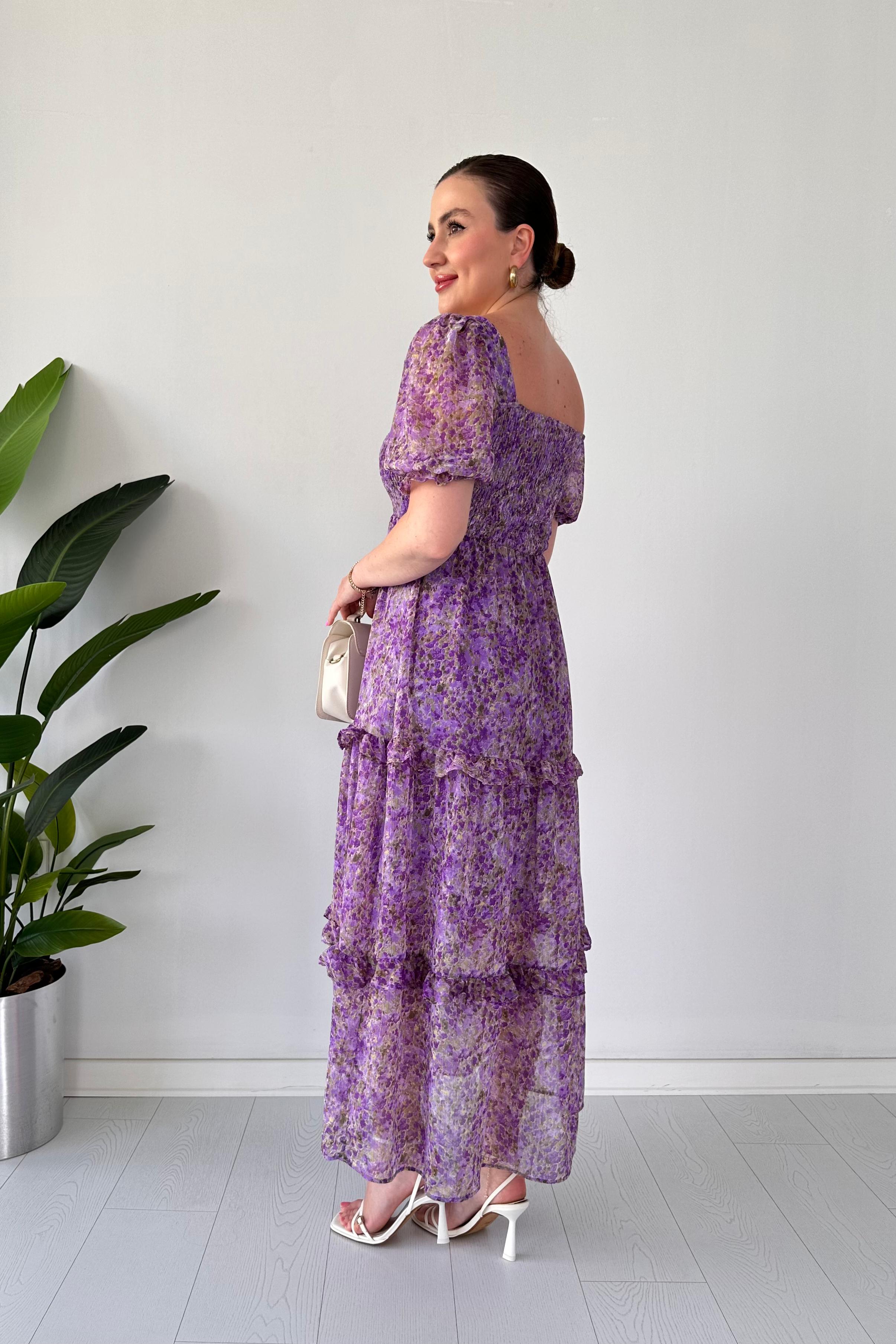 Gipeli Bahar Sifon Elbise