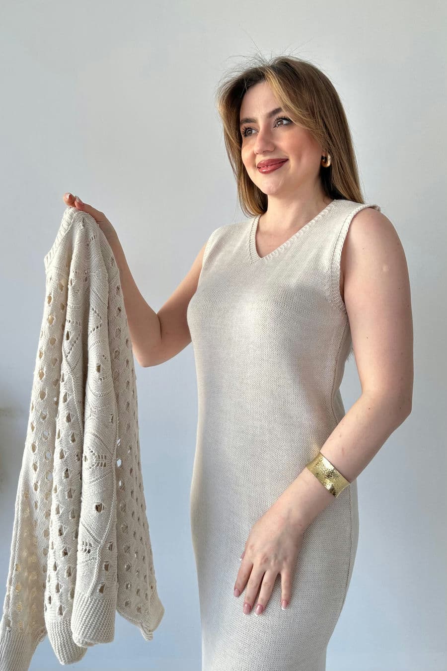 Yarasa Ajurlu Elbise Takım