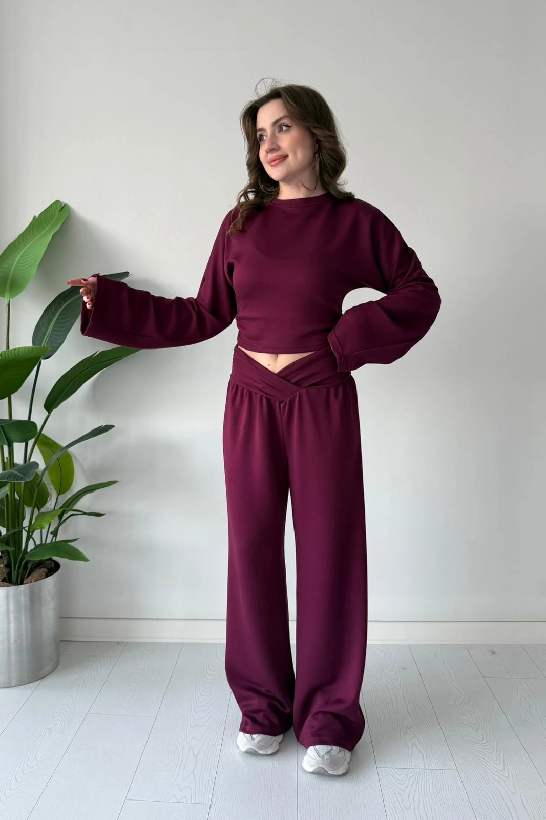 V Korseli İkili Takım - Bordo