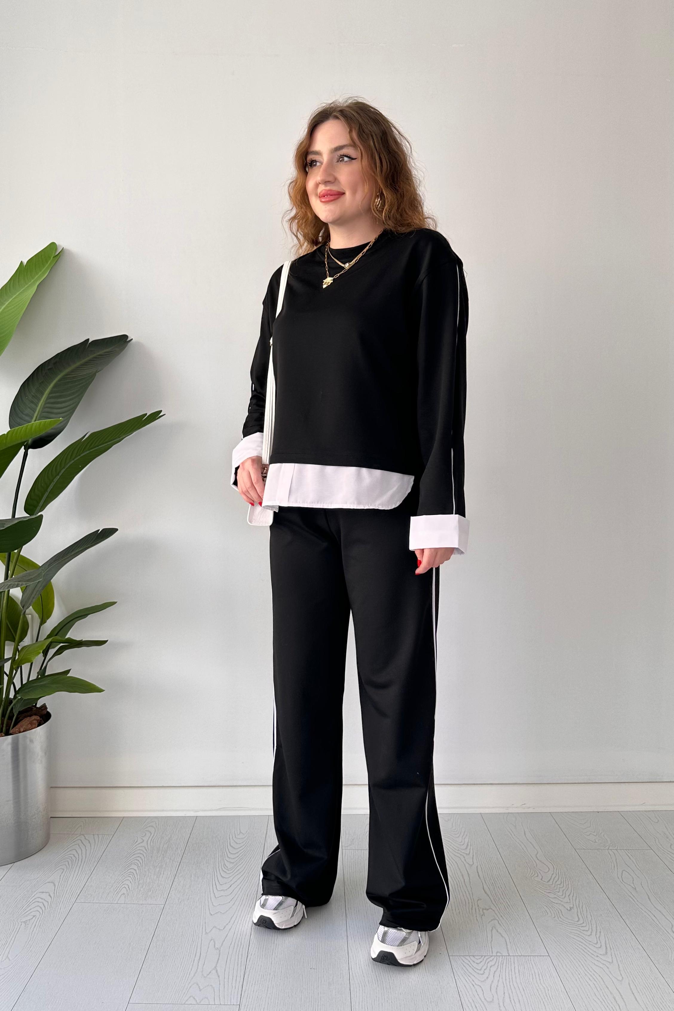 Gömlek Detay Polarsız Eşofman Takım