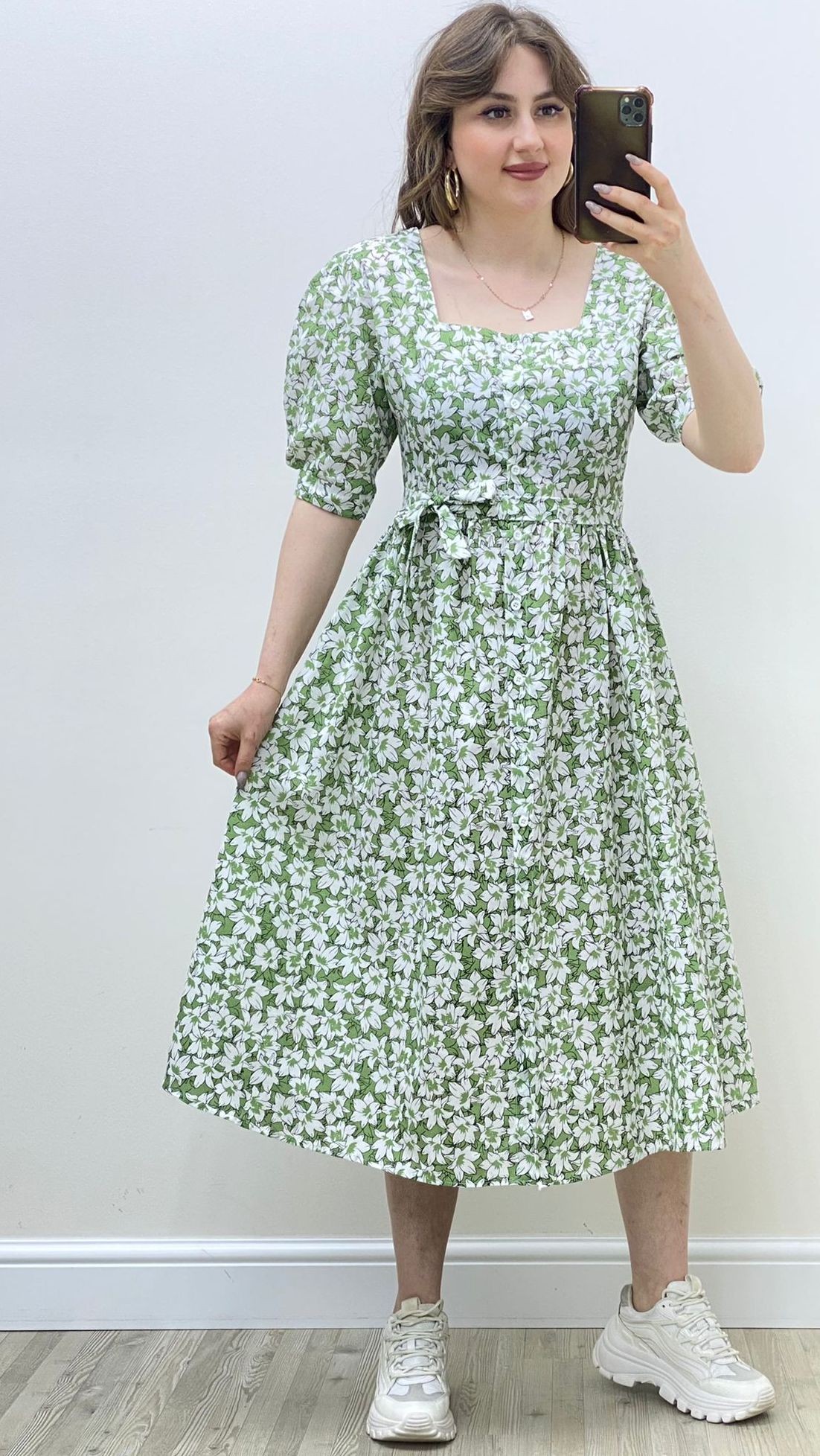 Prenses Poplin Elbise Mint