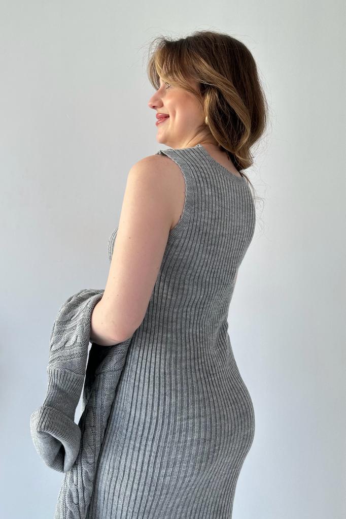 Saç Örgü Kazak Elbise Triko Takım