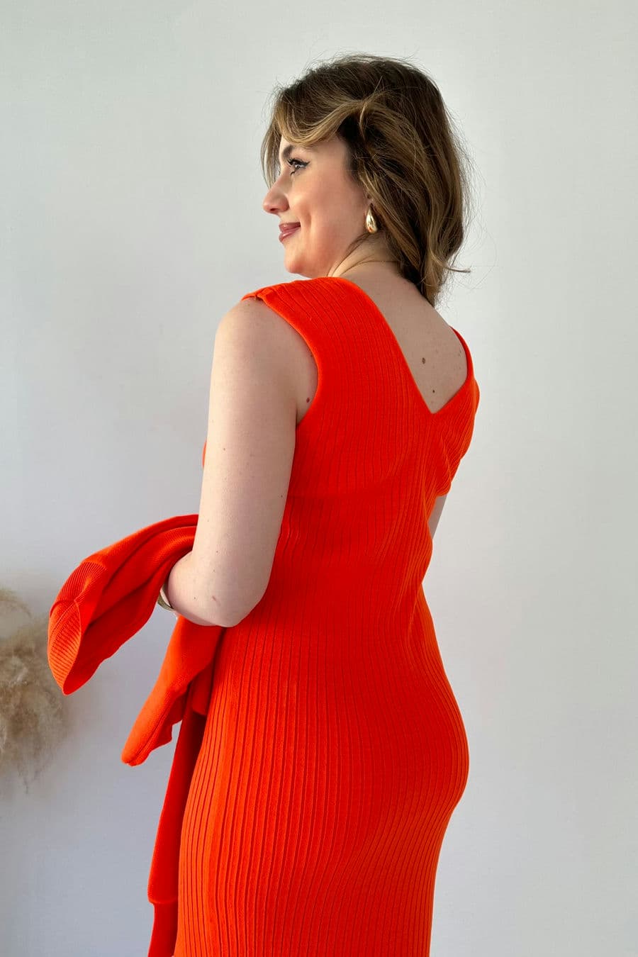 Kısa Kazaklı Triko Elbise