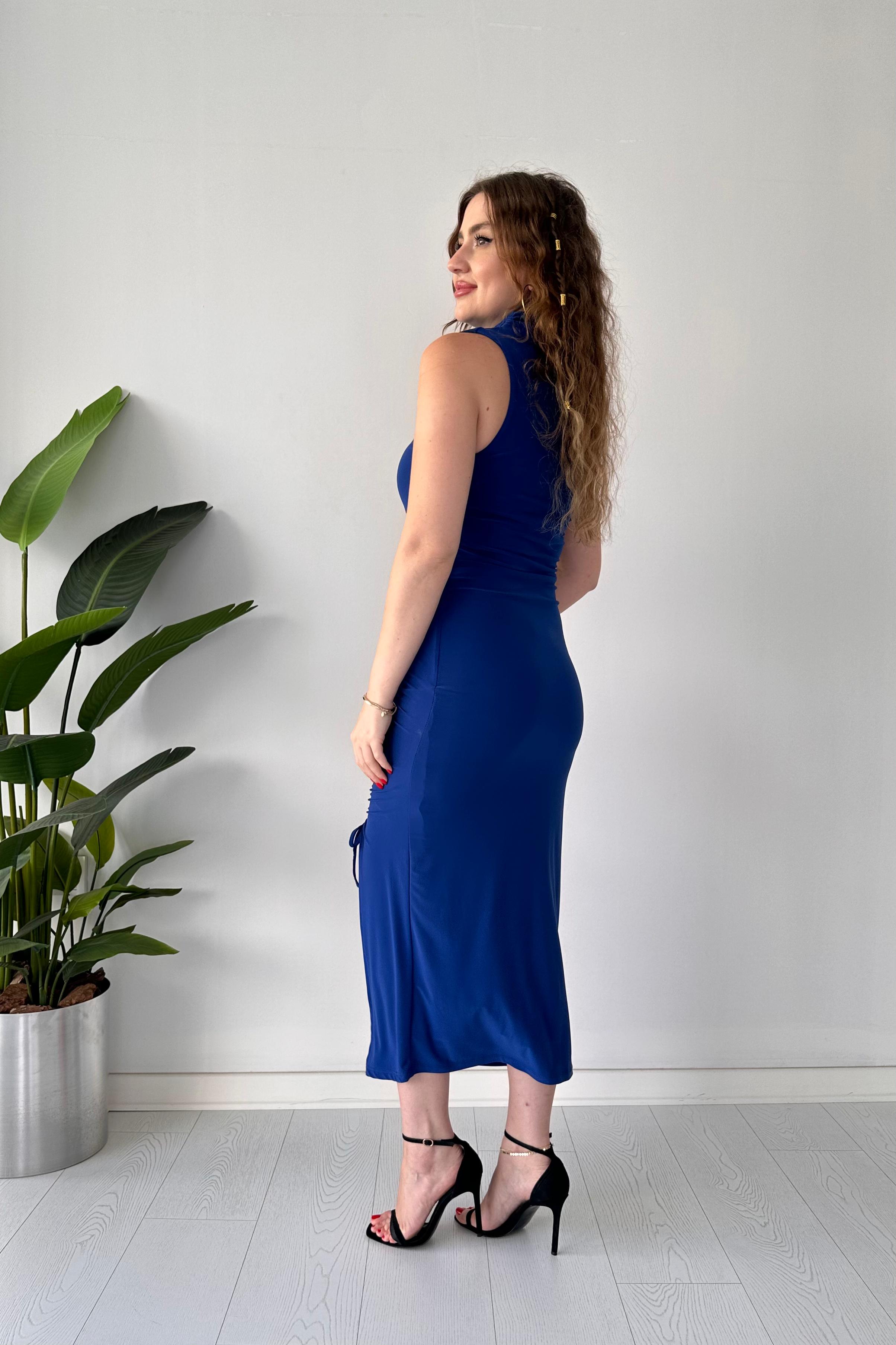 Ayarlanır Yırtmaçlı Buzi Elbise