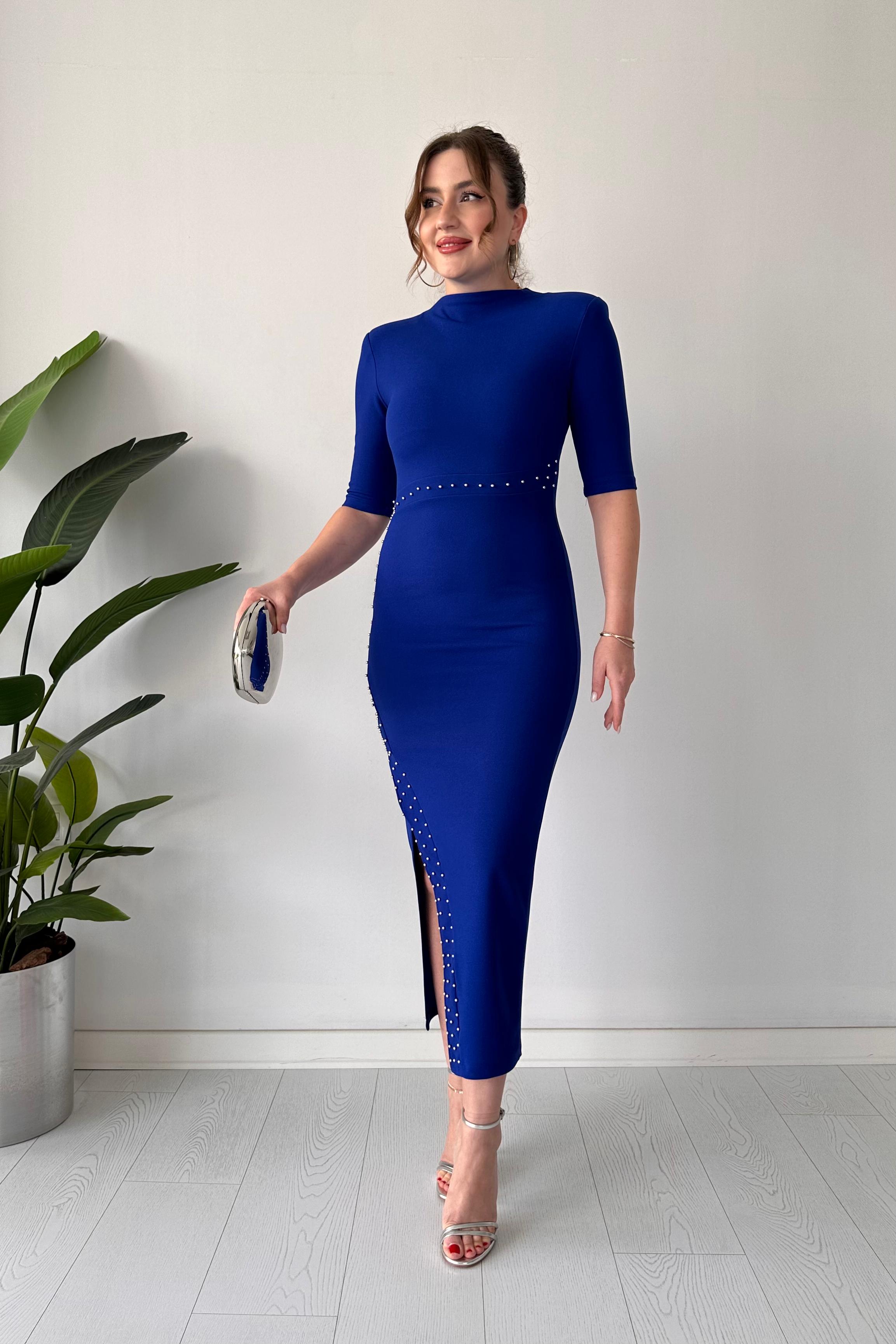 Yarım Kol Krep Elbise