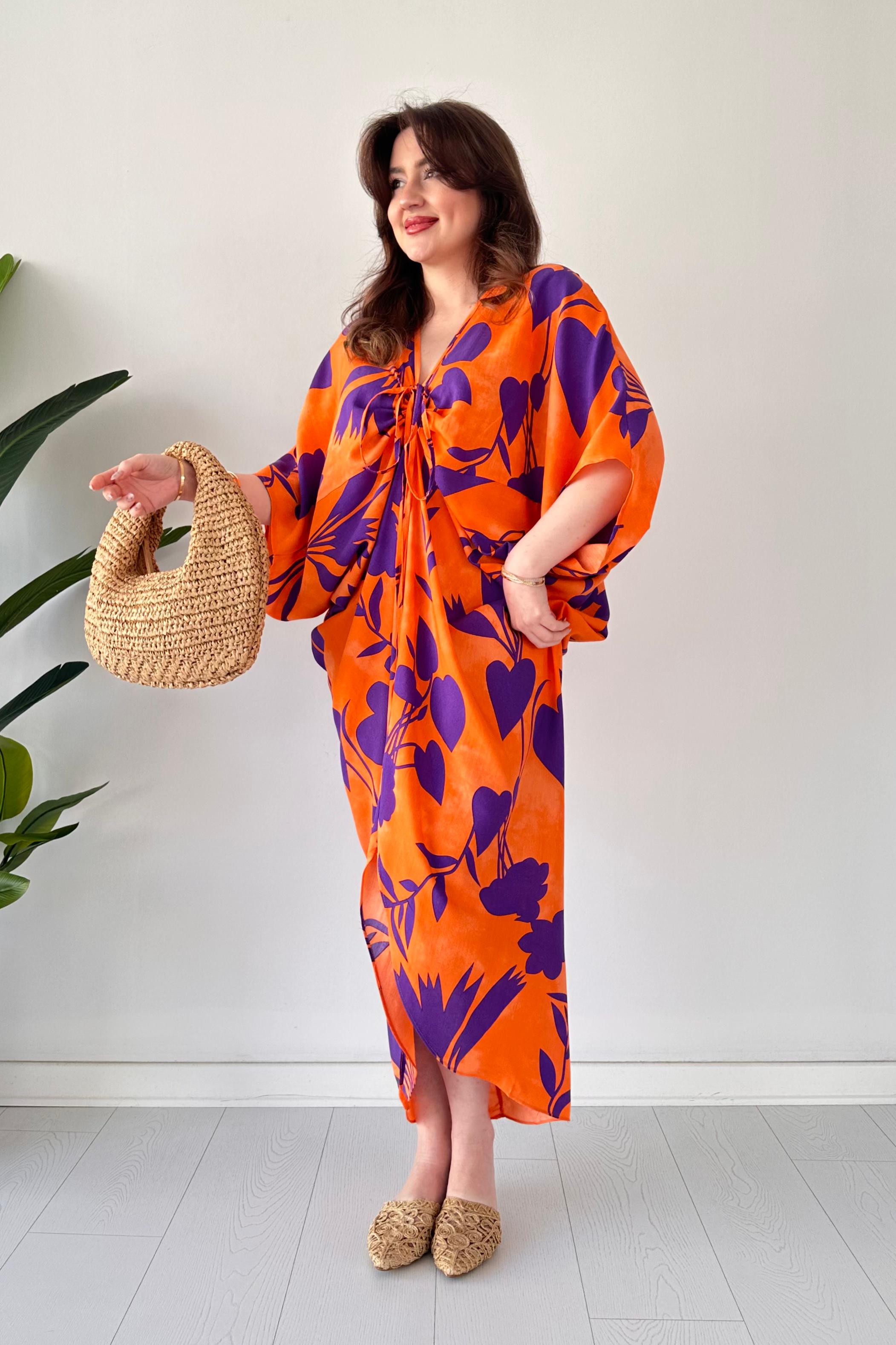 Pelerin Viskon Elbise