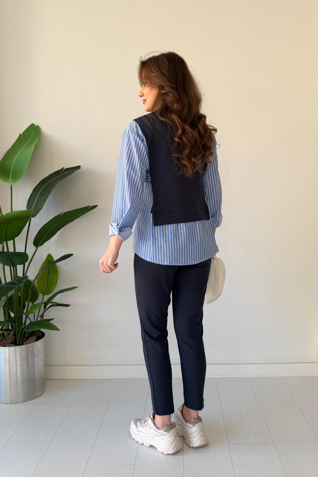 Çift Bağlama Garnili Takım