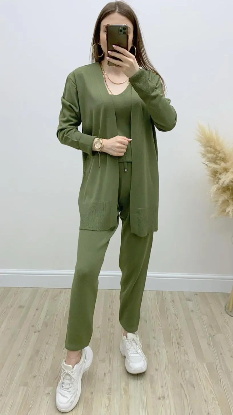 Atletli Üçlü Triko Takım Haki · 3