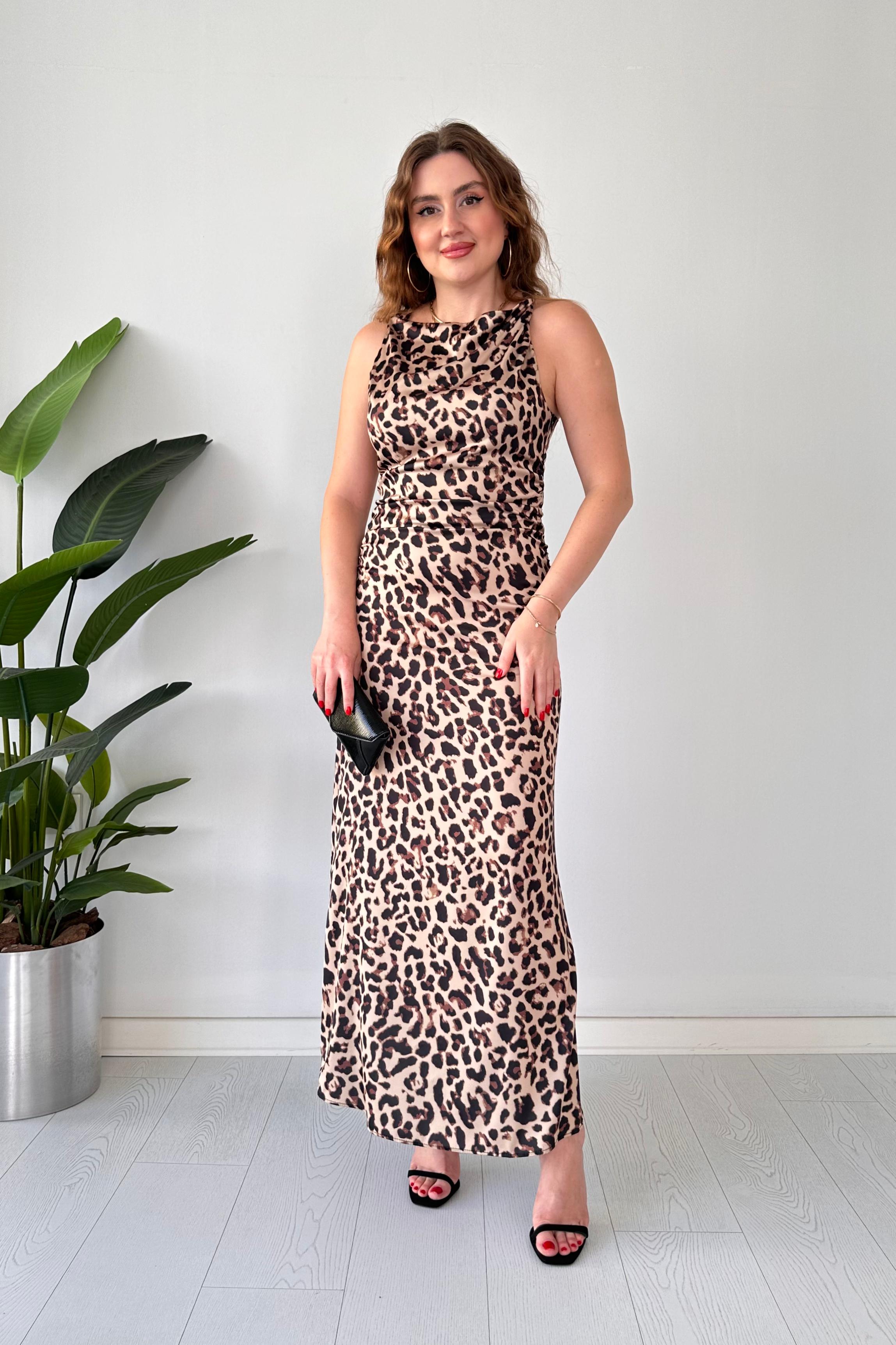 Burgulu Leopar Elbise