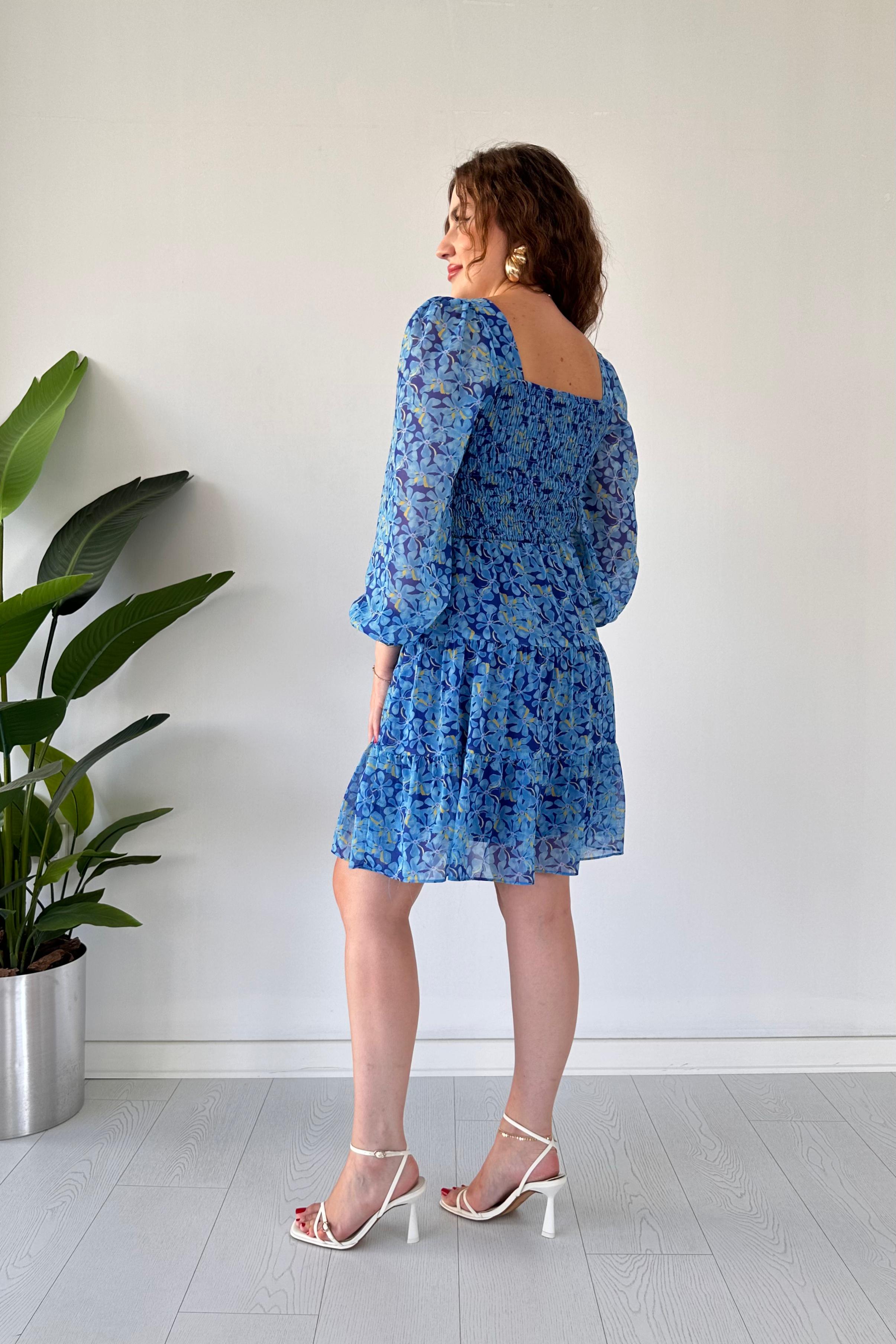 Menevşe Şifon Elbise