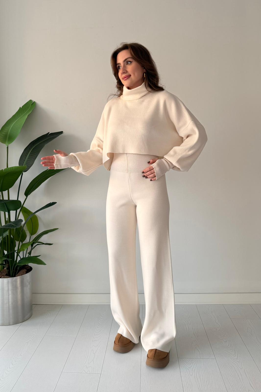 Parmak Geçmeli Triko Takım