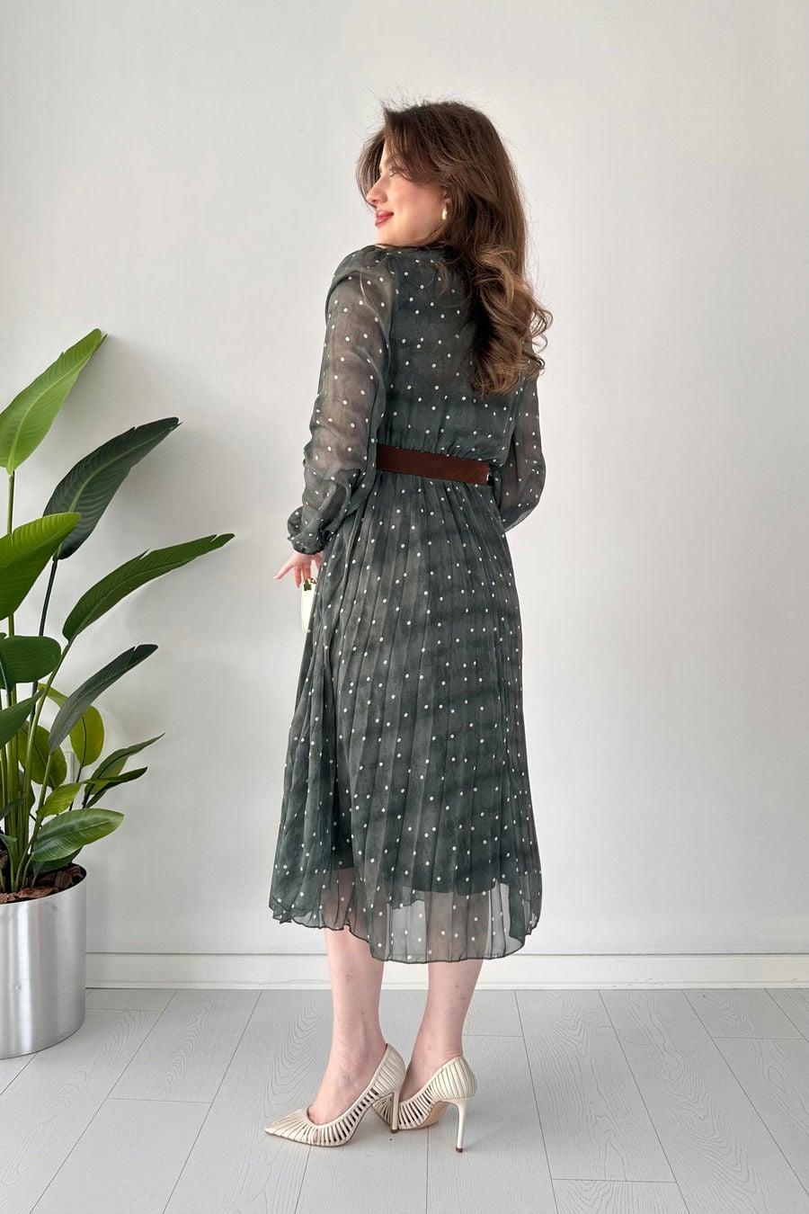 Degrade Puanlı Elbise