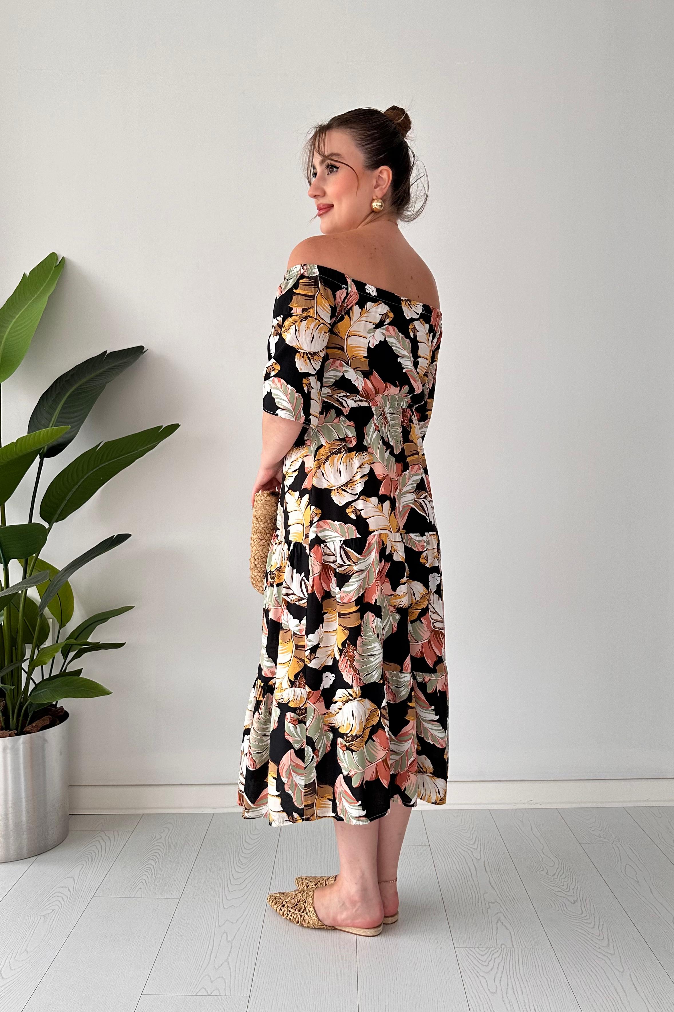 Palmiye Viskon Elbise