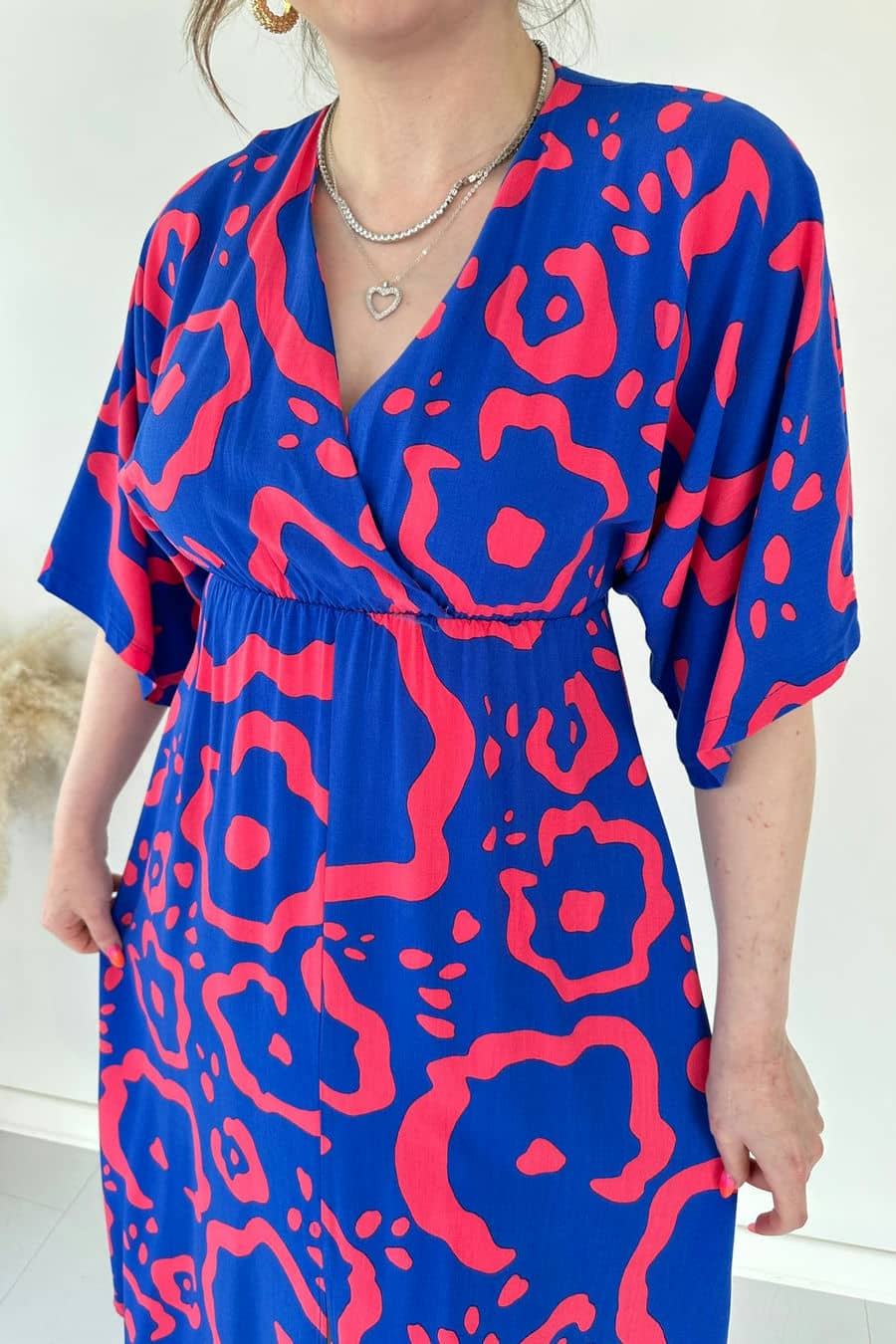 Yarasa Kol Hücre Elbise