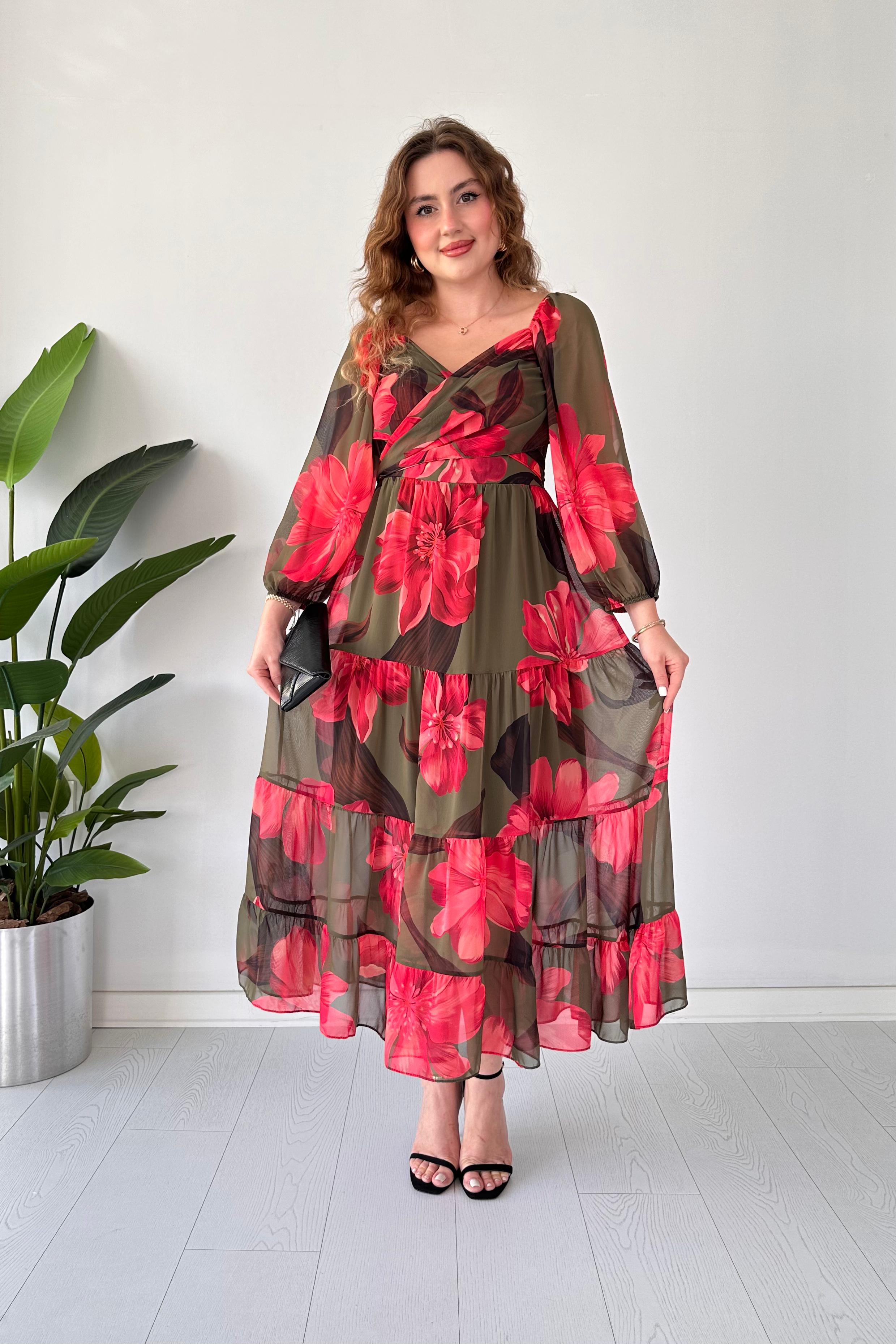 Zambak Şifon Elbise