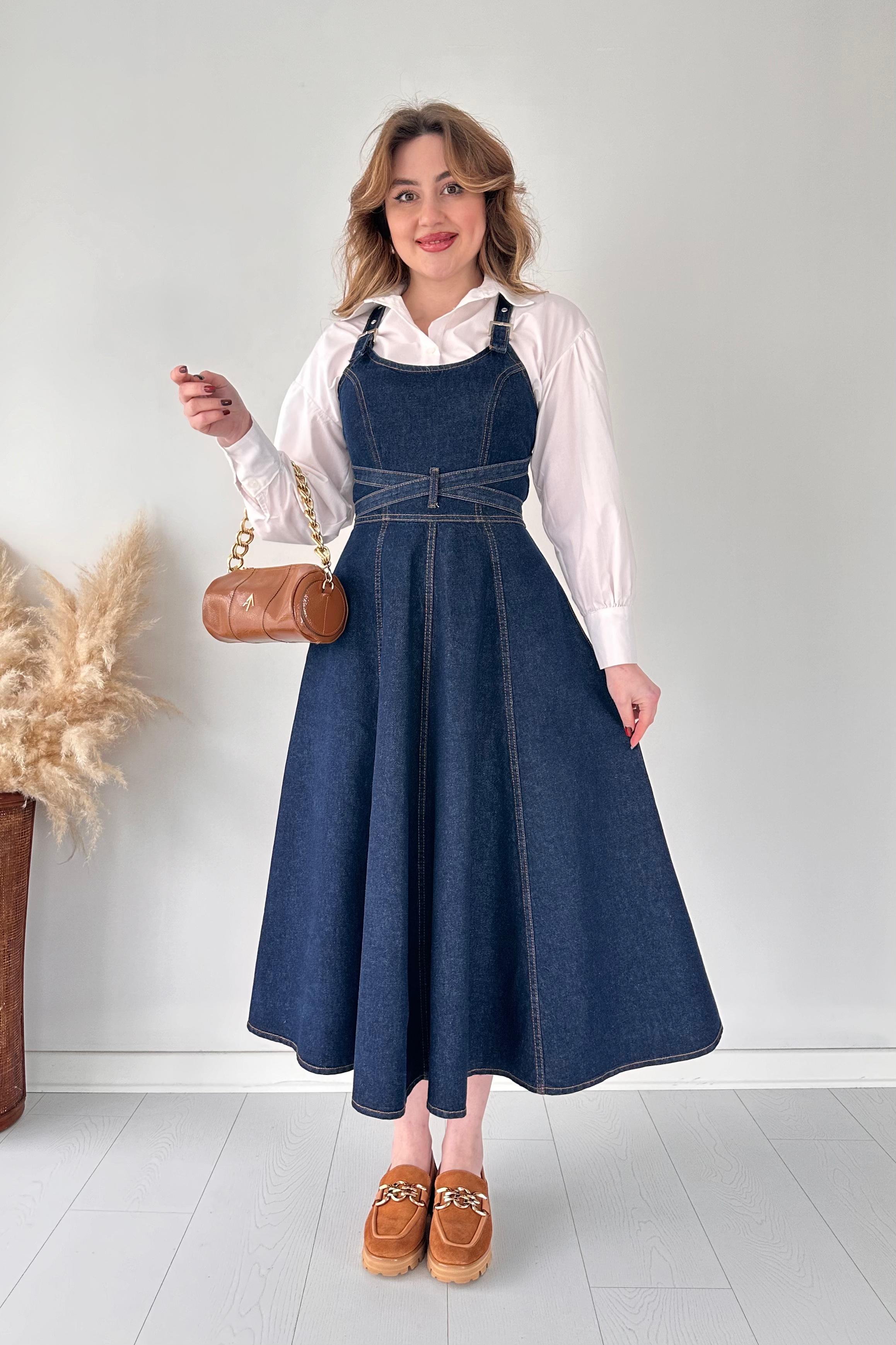 Tasarım Denim Elbise