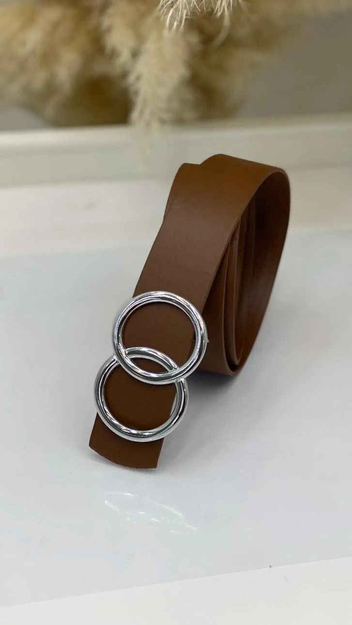 Çift Gümüş Kemer - Taba