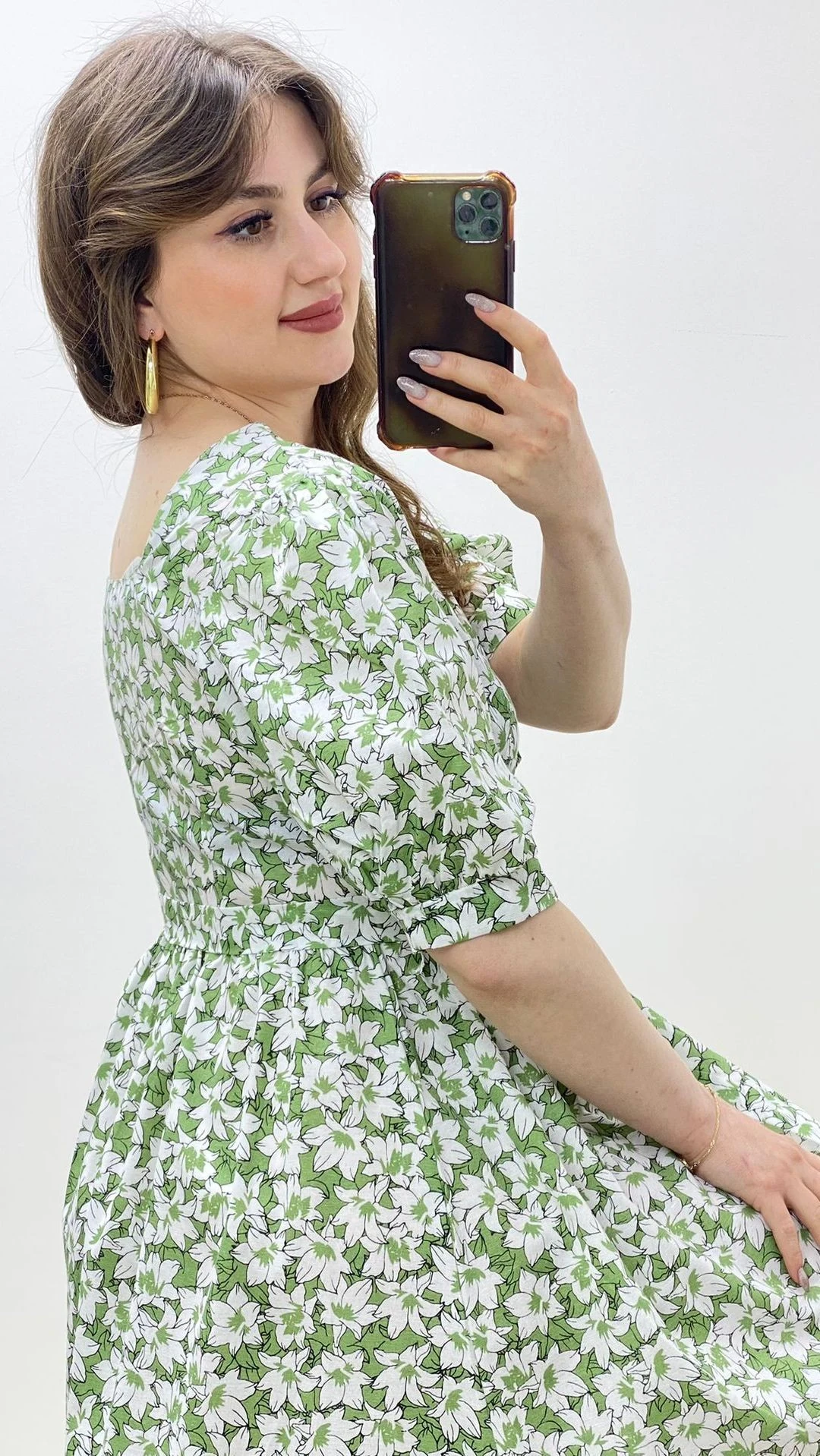 Prenses Poplin Elbise Mint