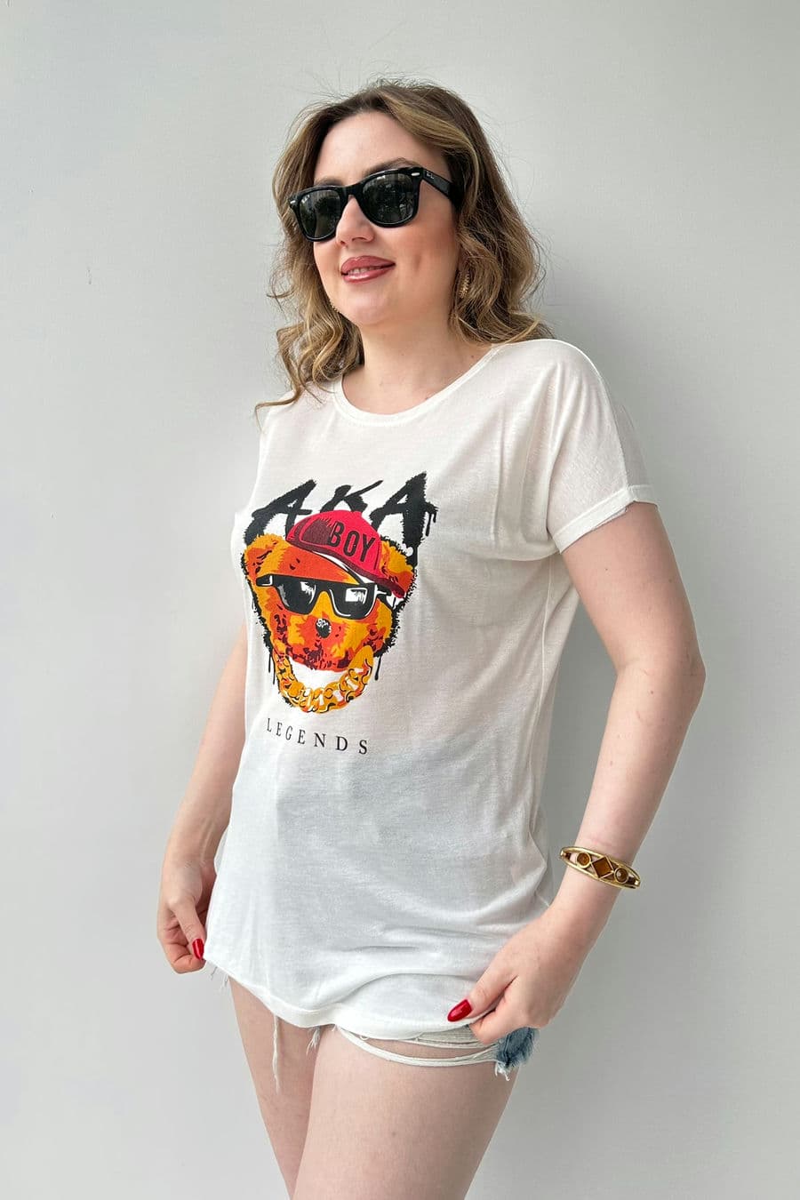 Aka T-shirt - Krem