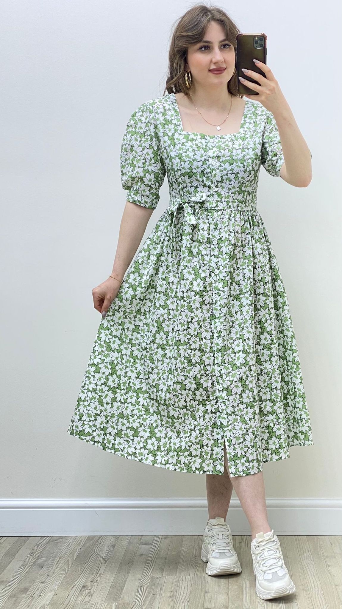 Prenses Poplin Elbise Mint