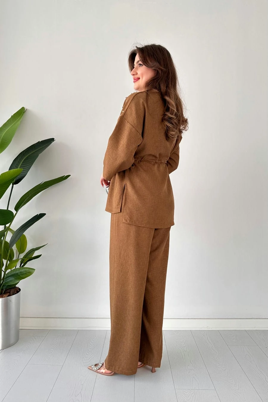 Taşlı Keten Takım