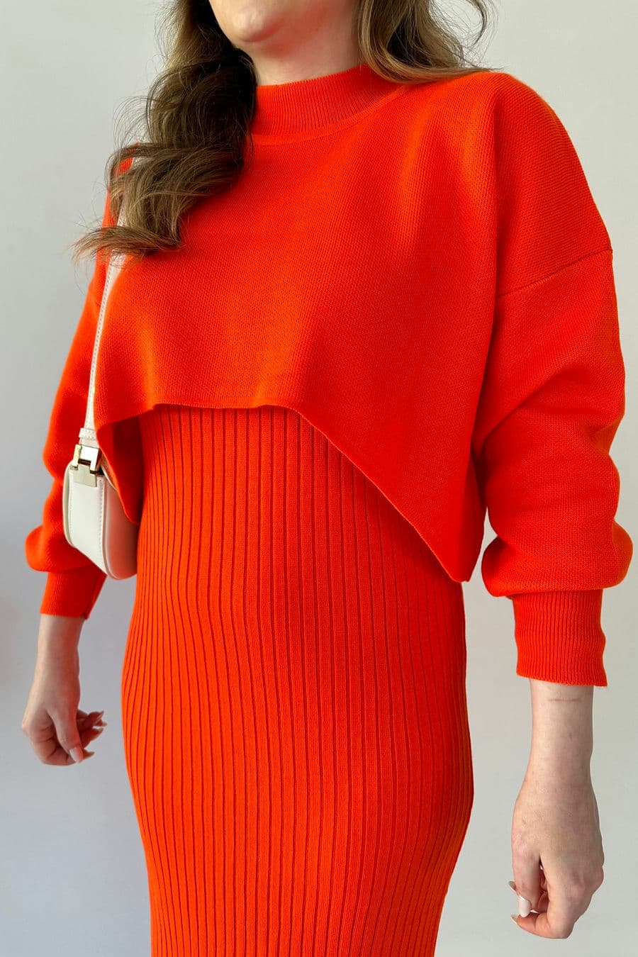 Kısa Kazaklı Triko Elbise