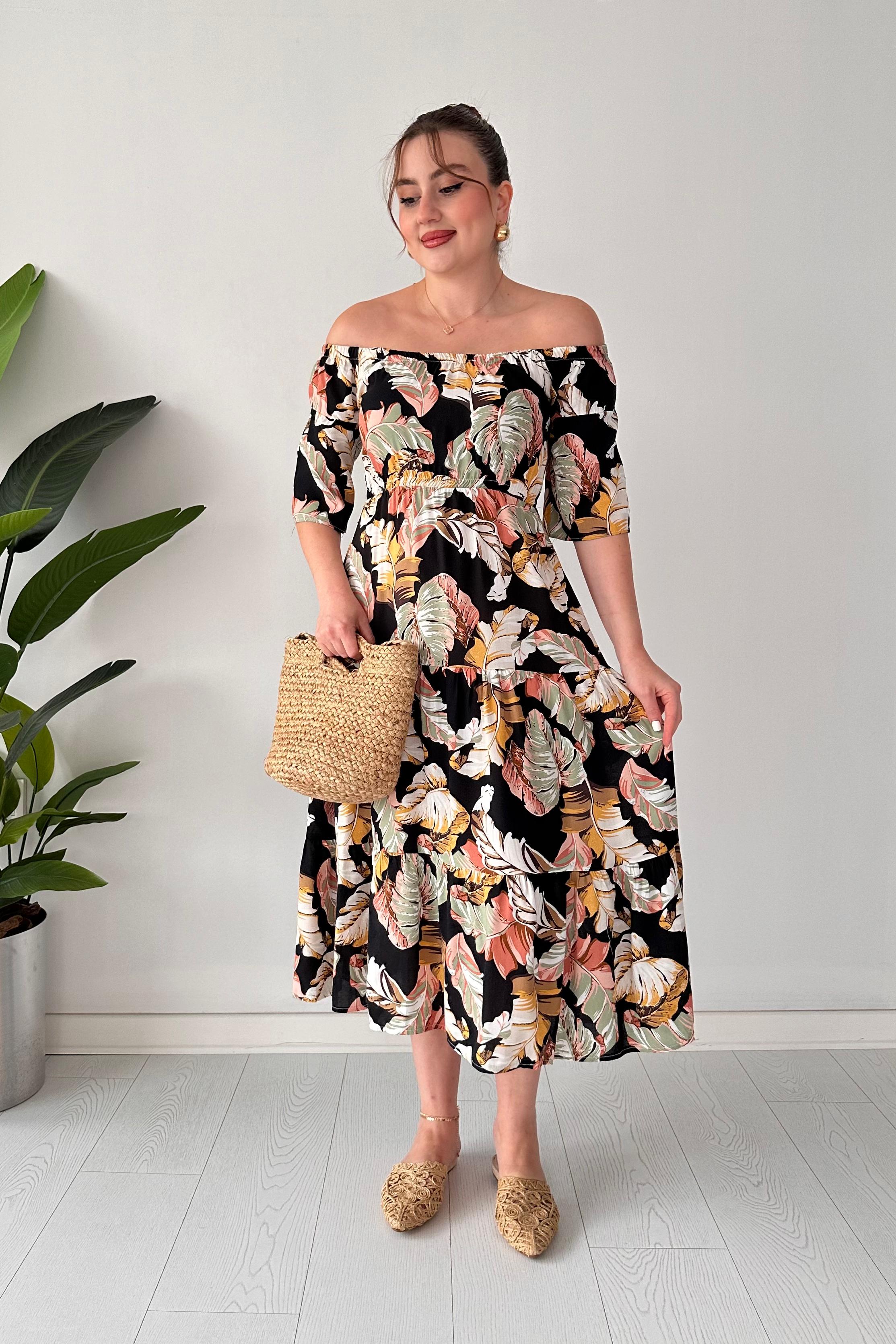 Palmiye Viskon Elbise