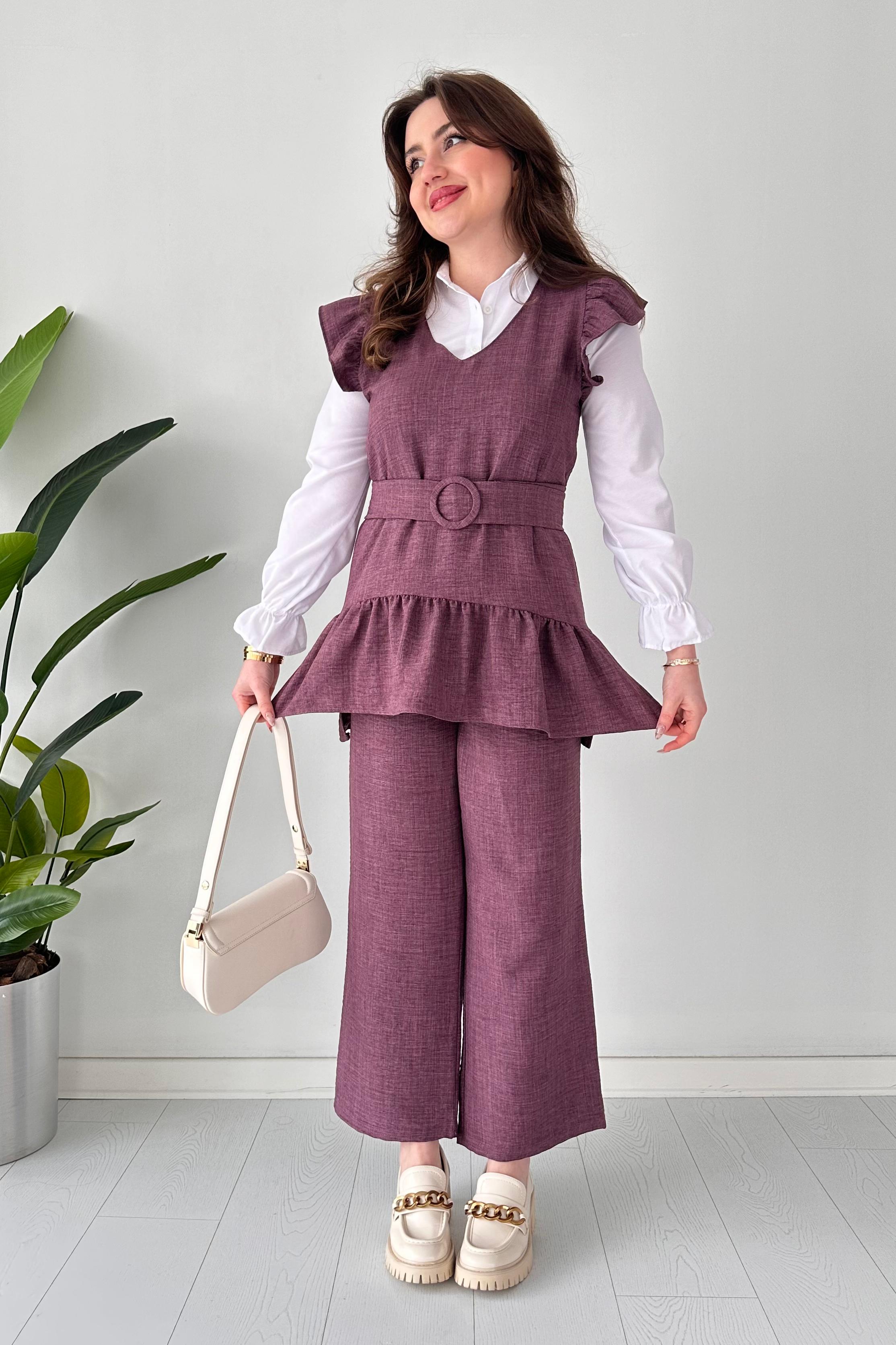 Keten V Yaka Üçlü Takım