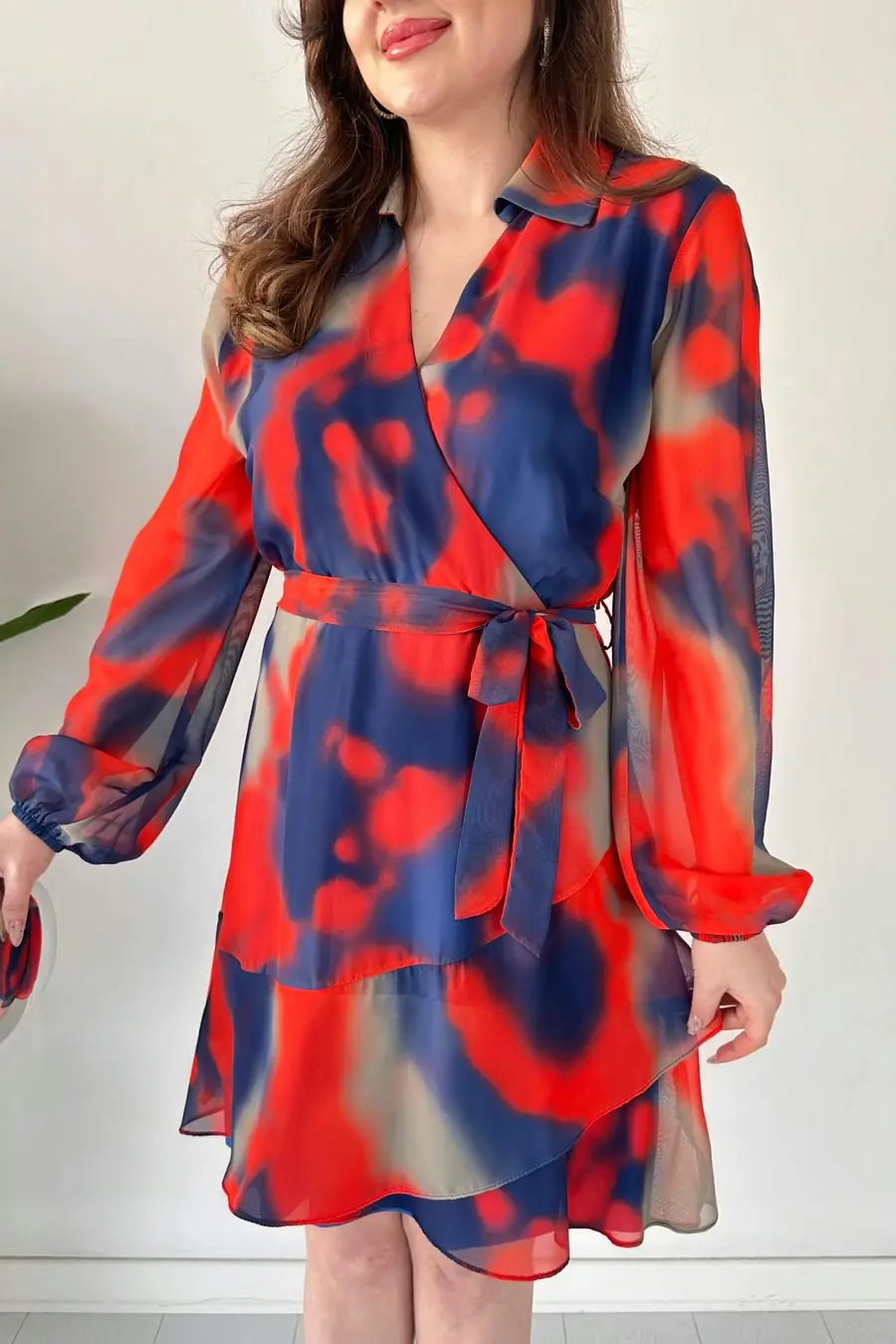 Batik Desen Şifon Elbise · 7