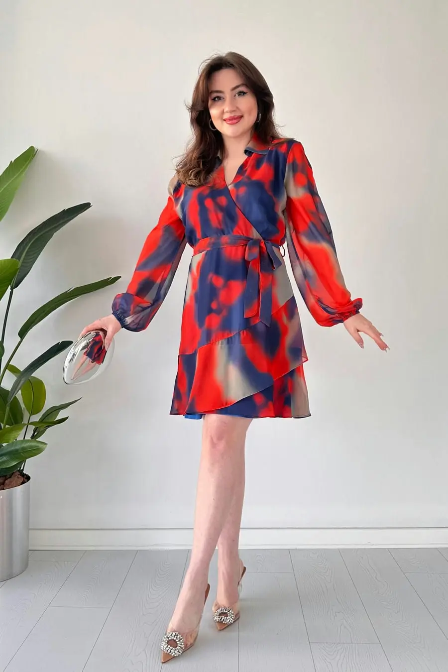 Batik Desen Şifon Elbise · 5