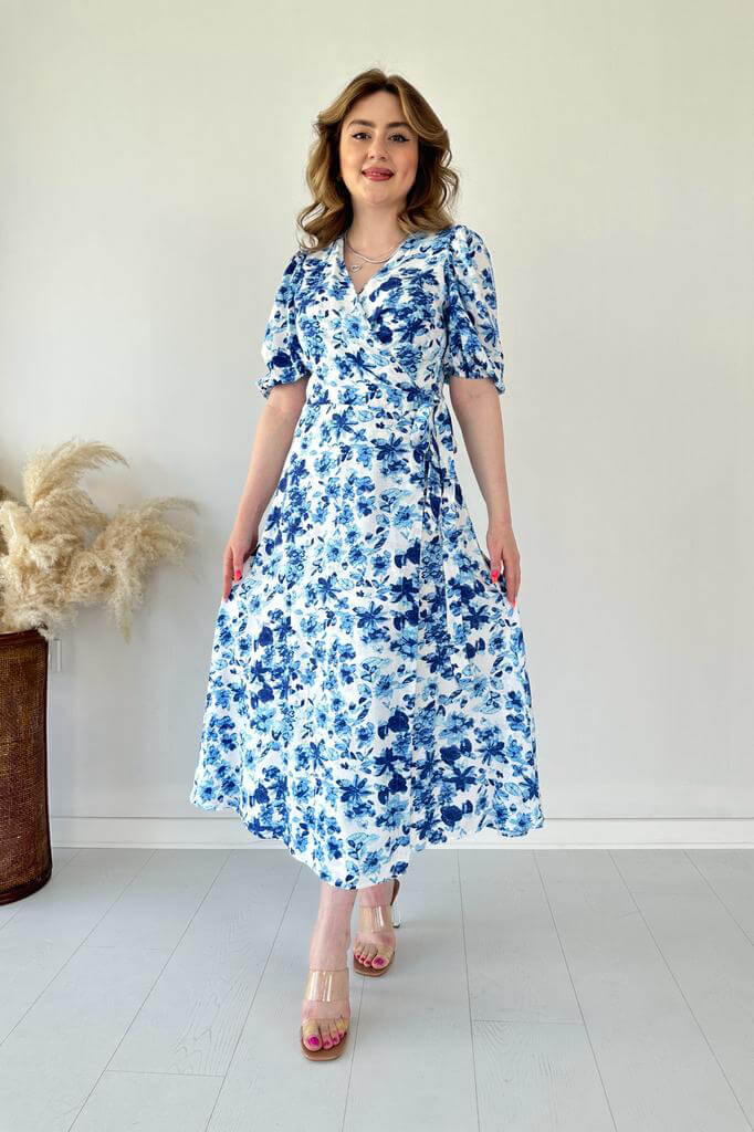 Anvelop Viskon Elbise Beyaz