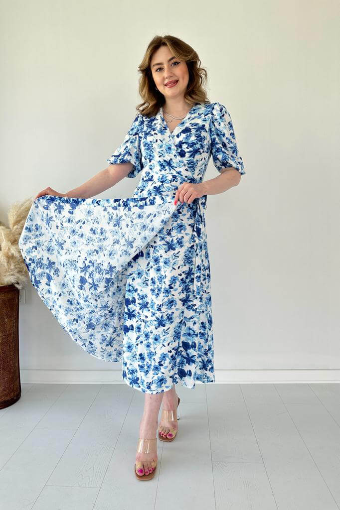 Anvelop Viskon Elbise Beyaz