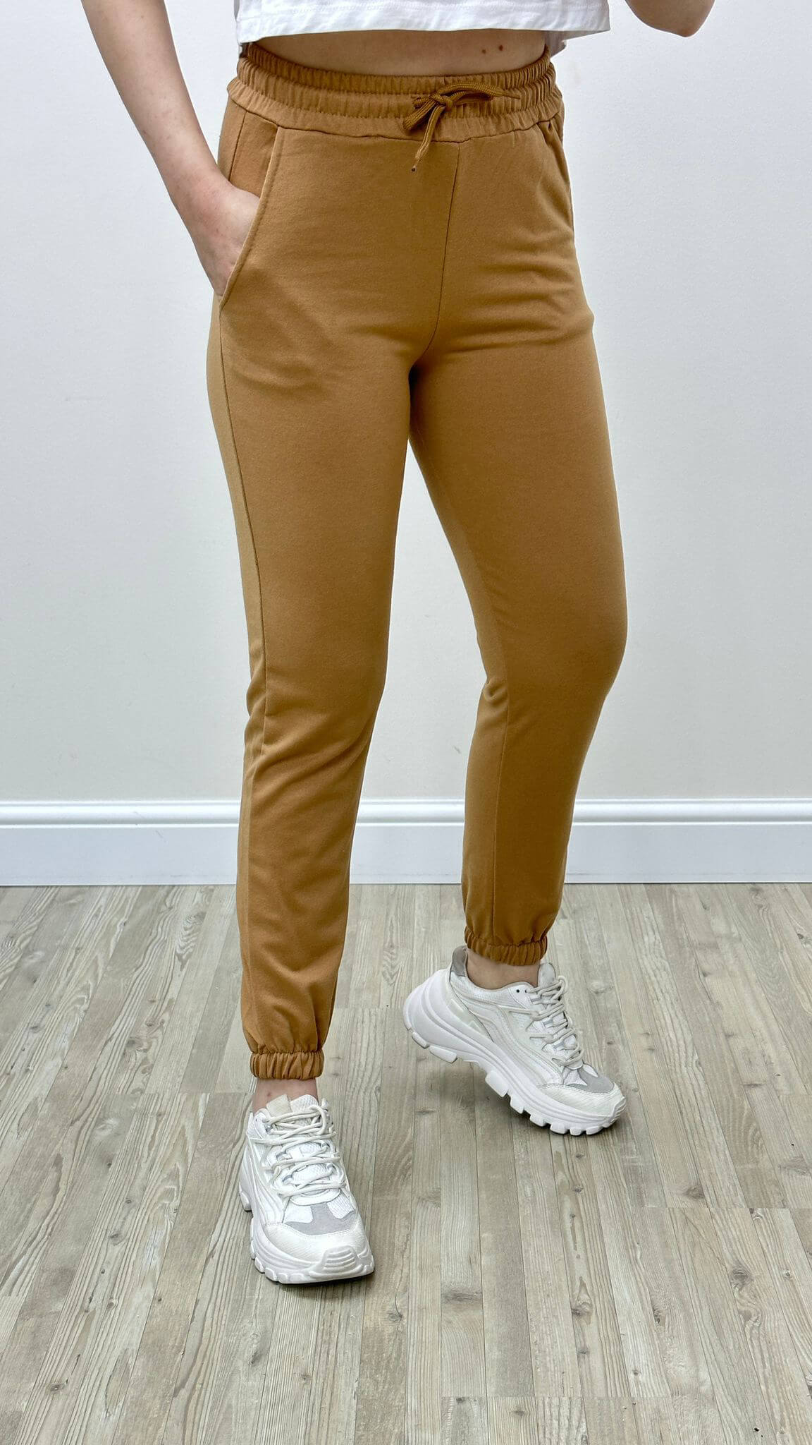 Cepli Eşofman Altı Bej