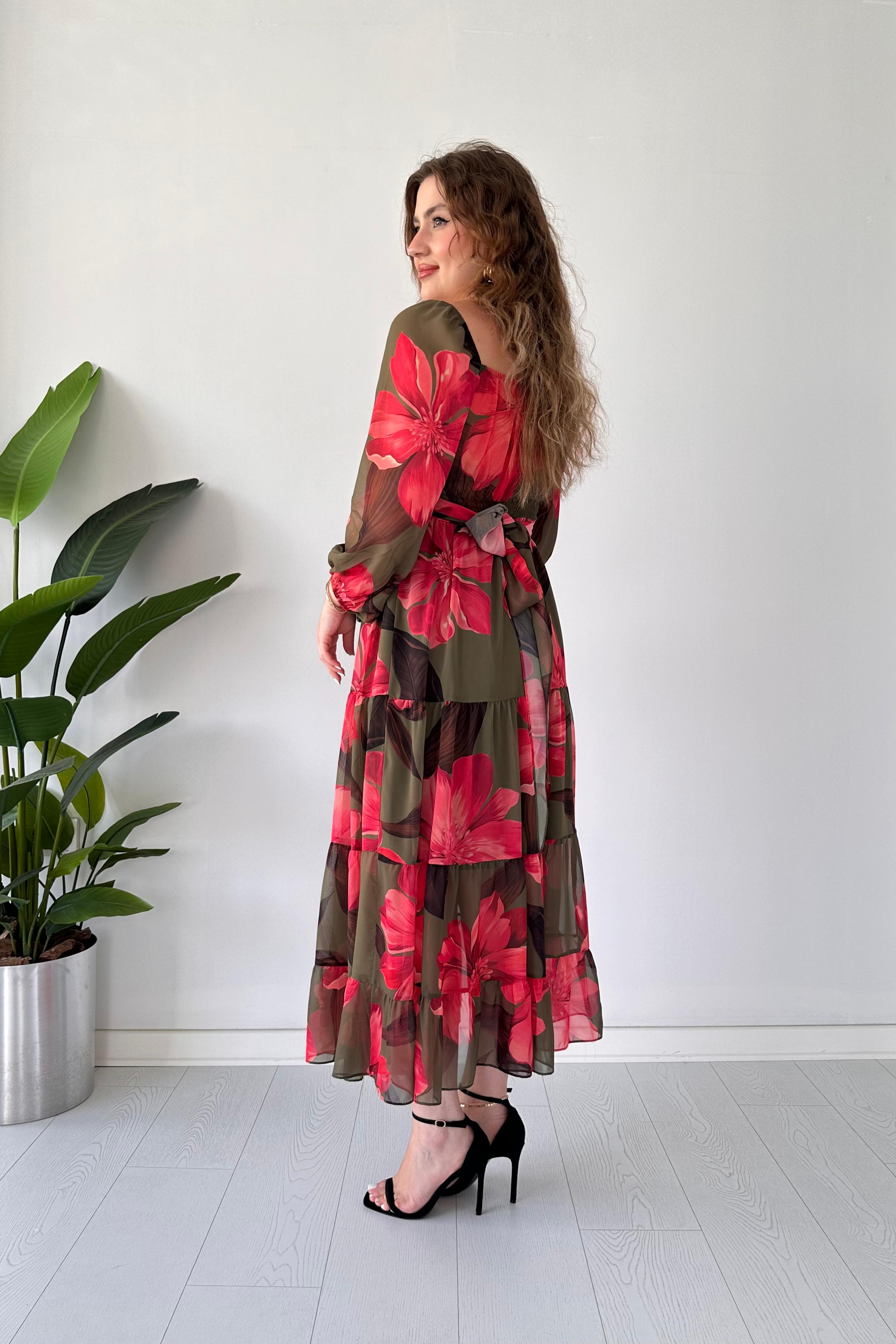 Zambak Şifon Elbise