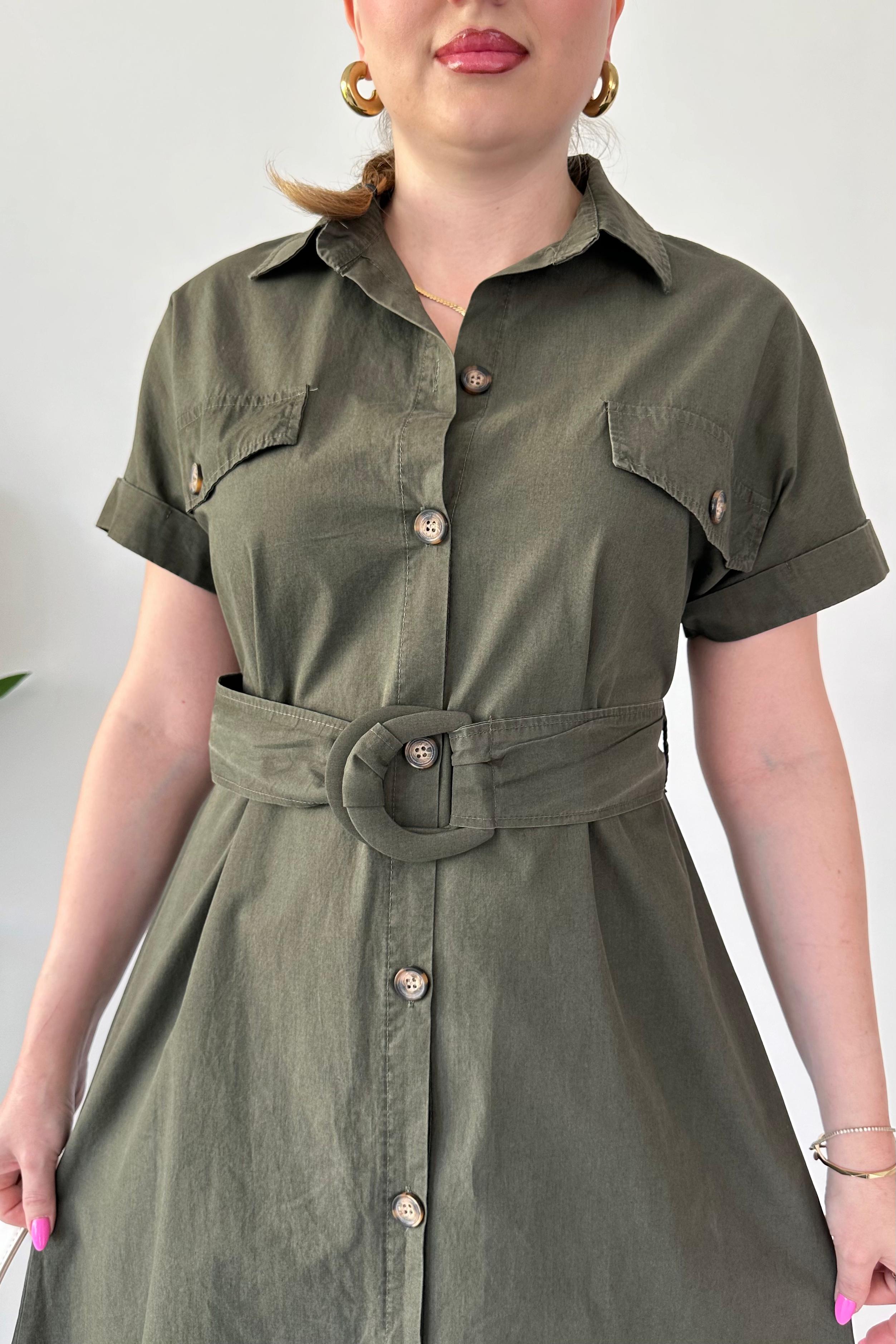 Gabardin Gömlek Elbise