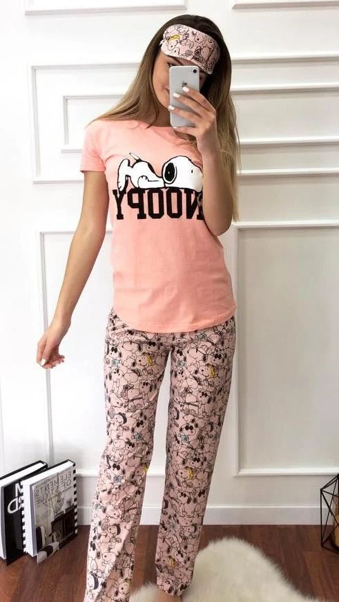 Snoopy Pijama Takımı-Pembe