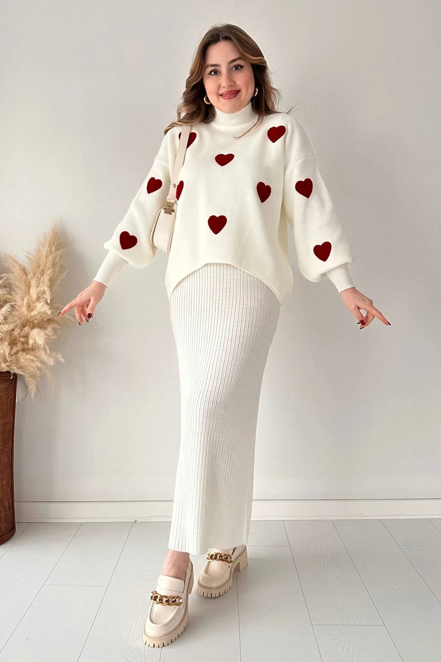 Kalp Kazak Elbise Takım