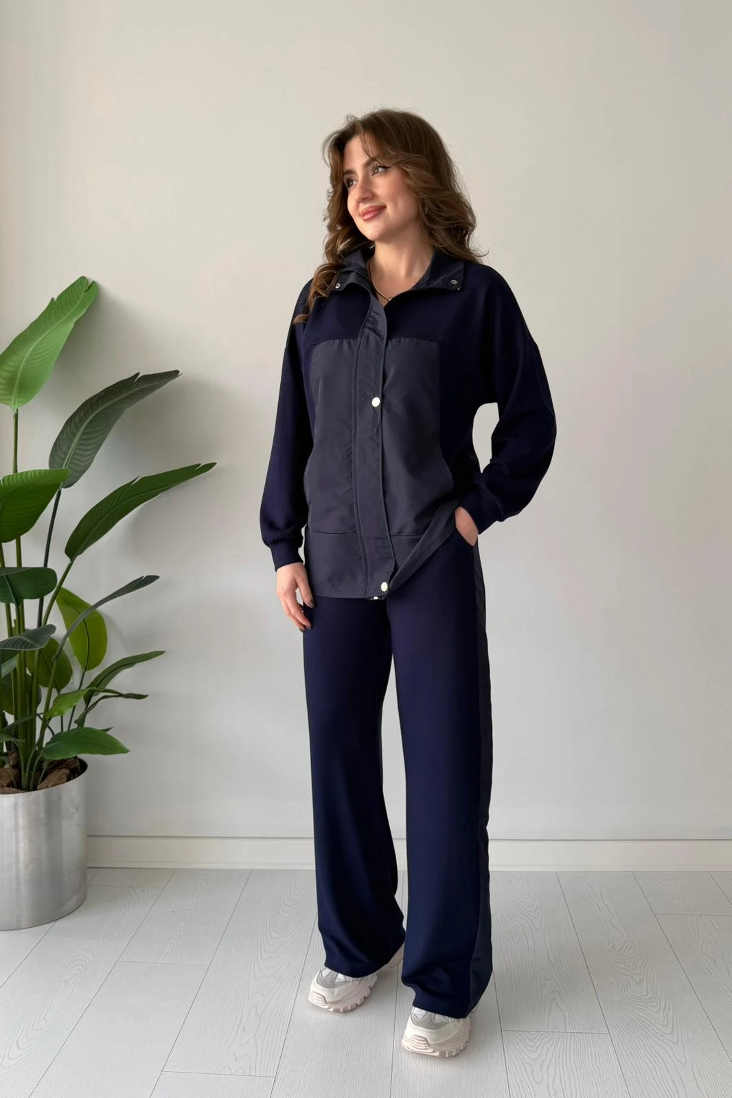 Paraşüt Ceketli İkili Takım - Lacivert