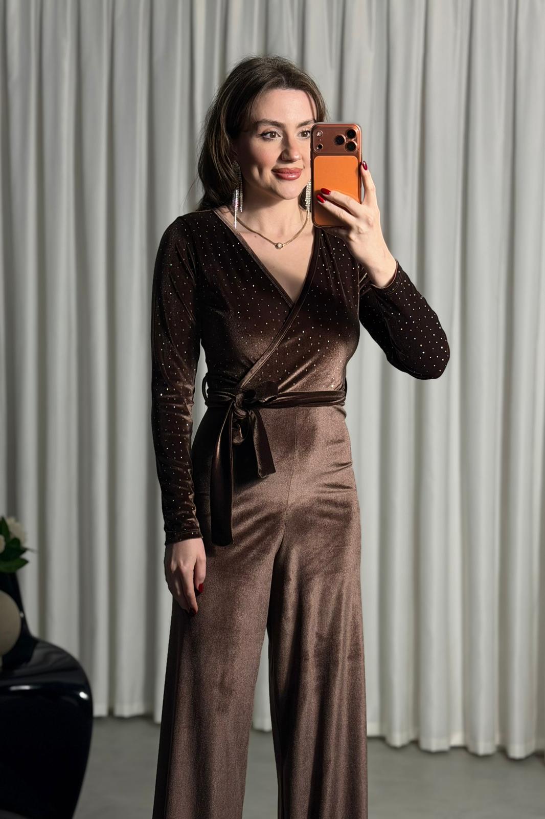 Parıltılı Kadife Tulum