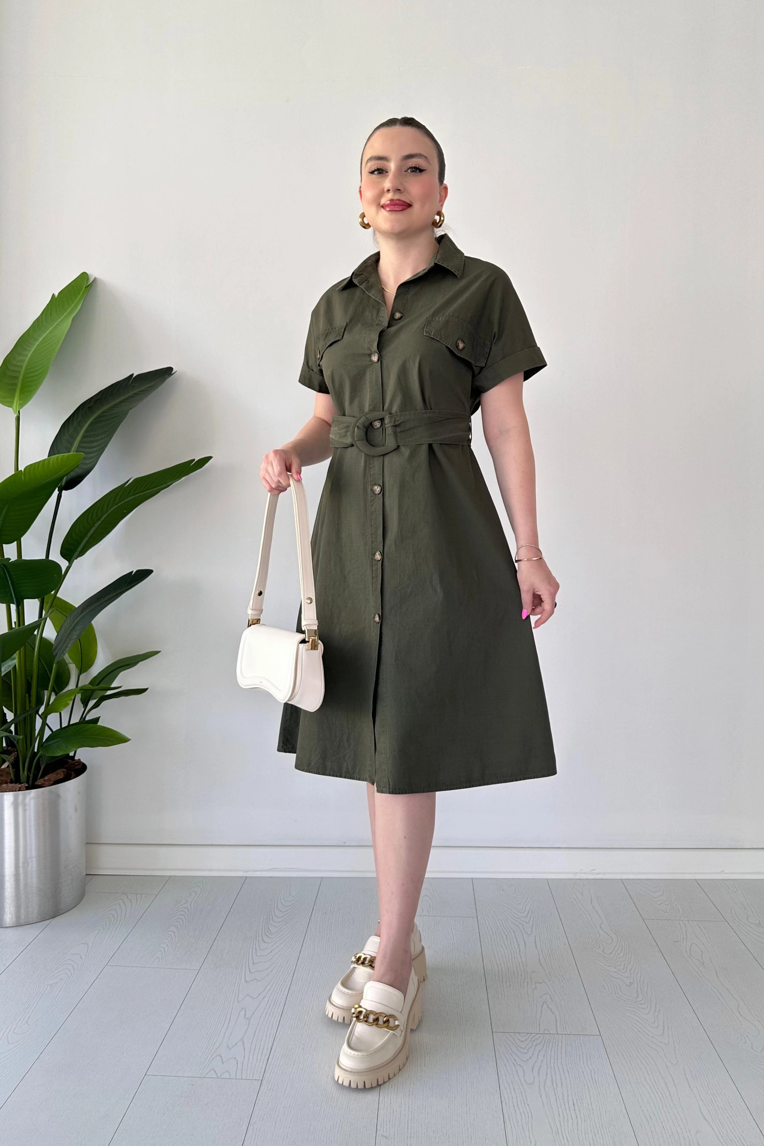 Gabardin Gömlek Elbise