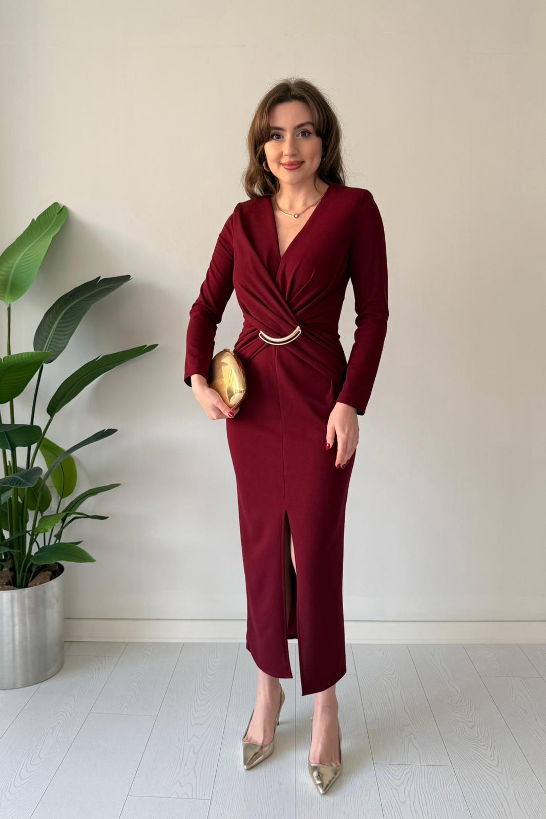 Hilal Tokalı Krep Elbise