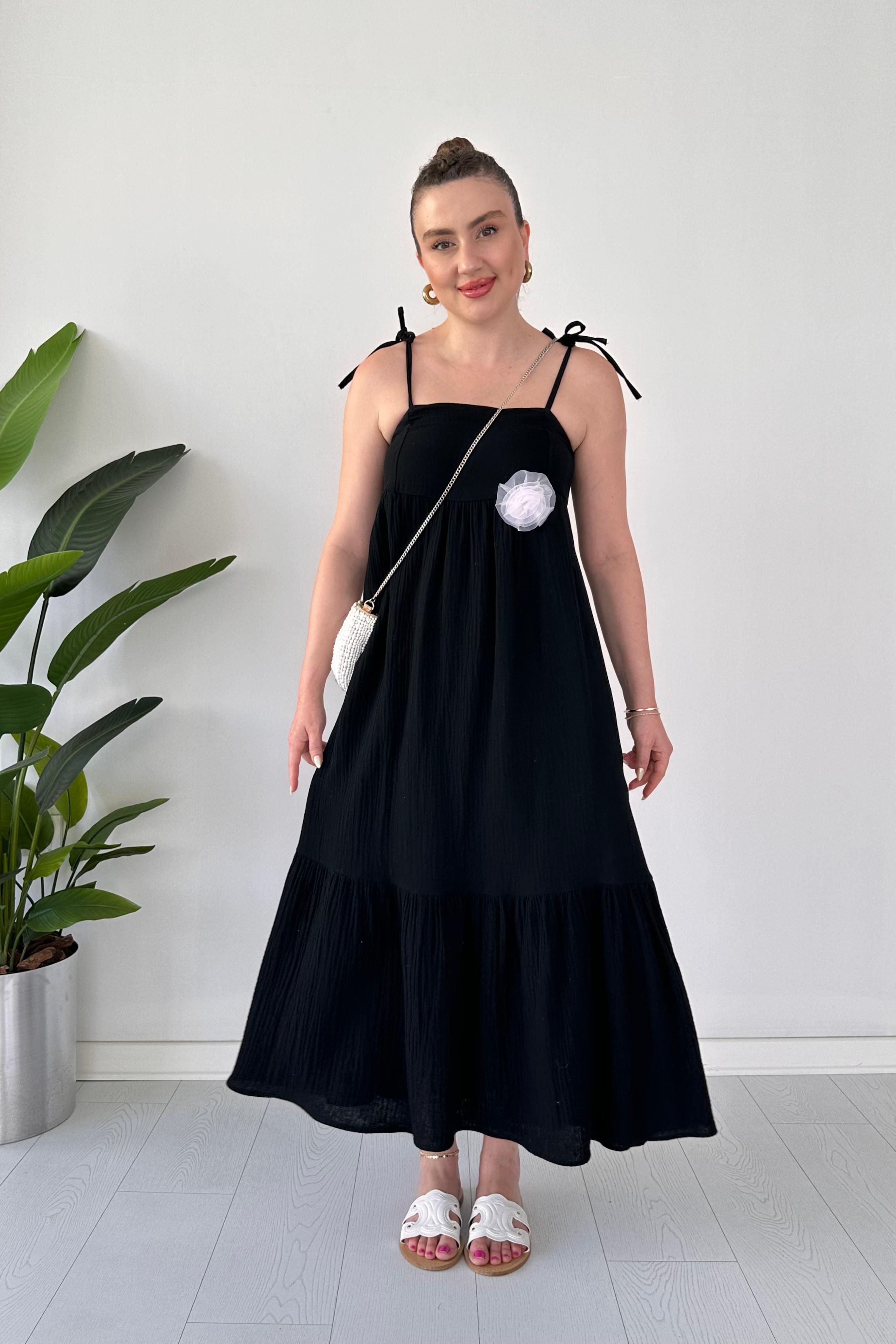 Askılı Müslin Elbise