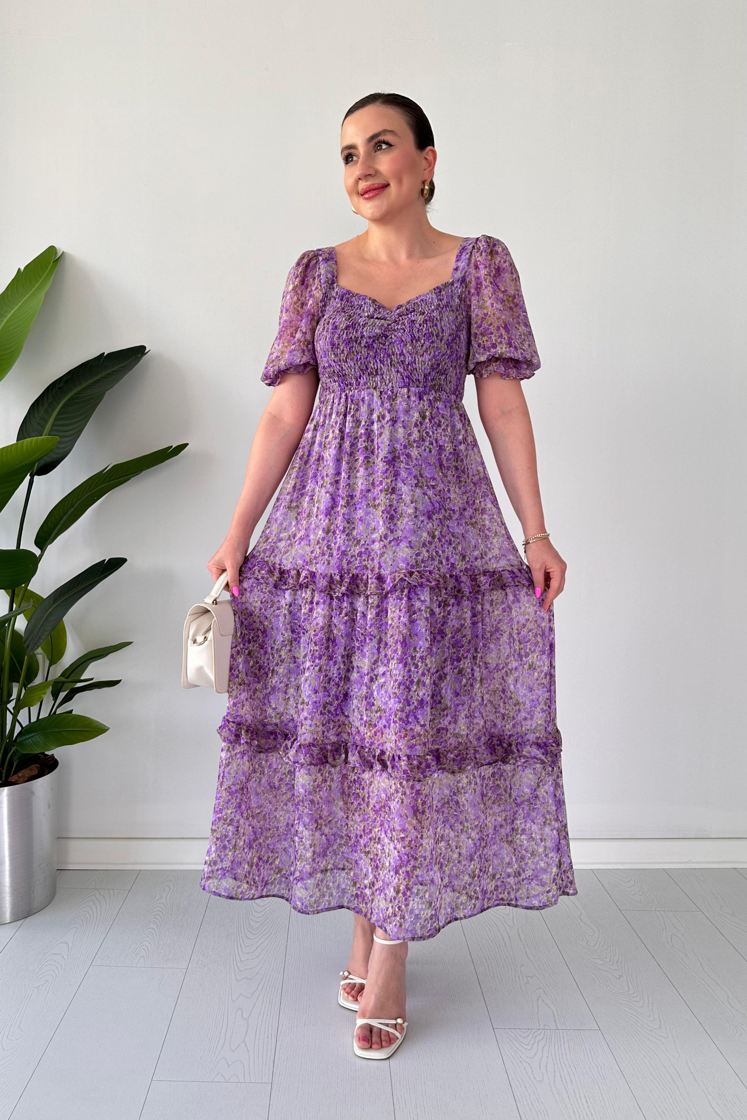 Gipeli Bahar Sifon Elbise