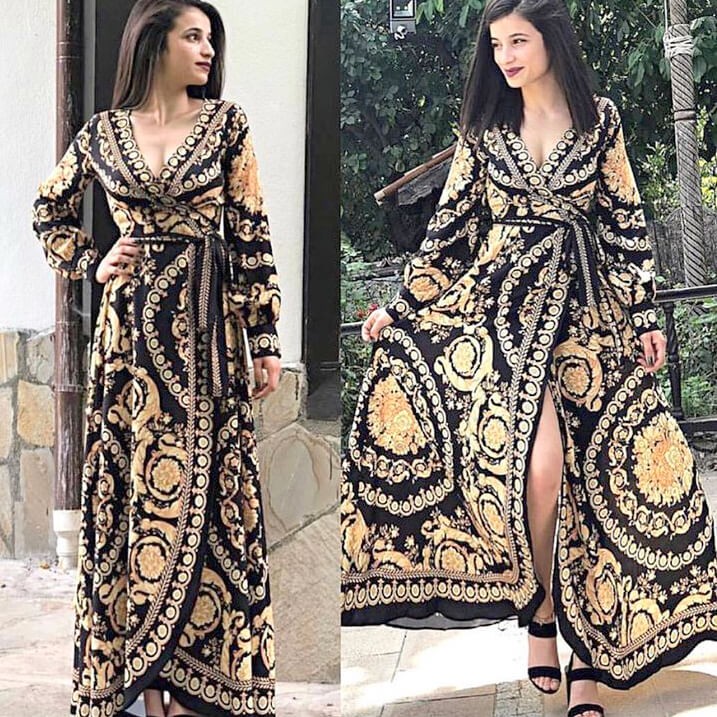 Tasarım Elbise Desenli